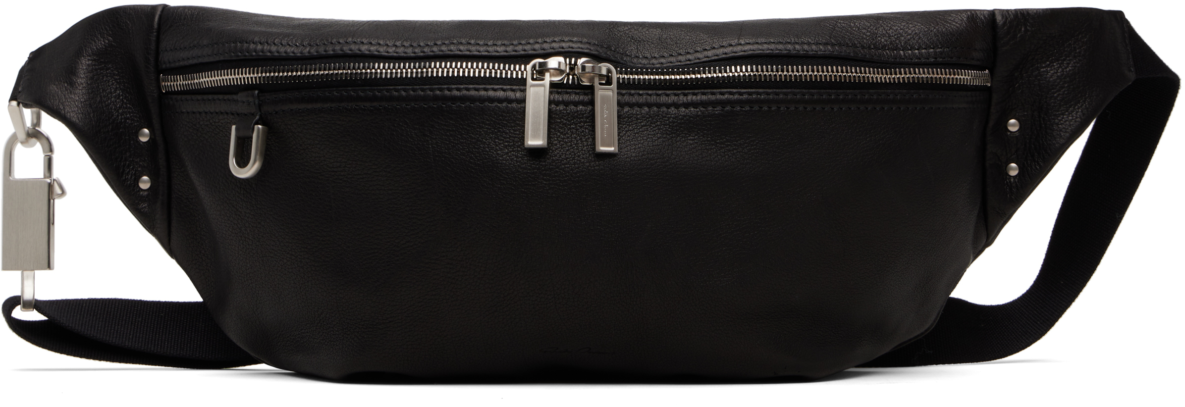Rick Owens Black Concordians Bumbag Pouch In Black