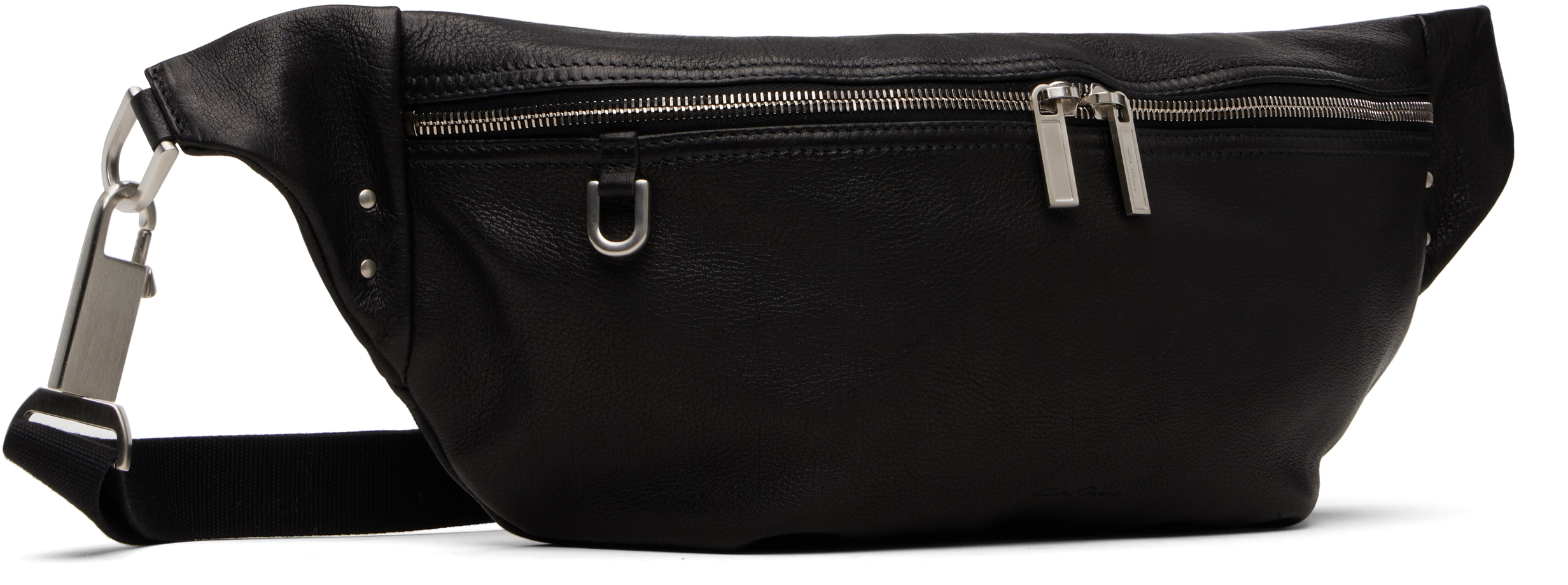 Rick Owens Black Concordians Bumbag Pouch In Black