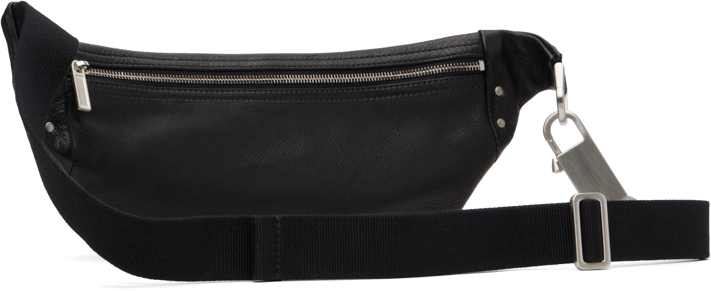 Rick Owens Black Concordians Geo Bumbag Pouch In Black