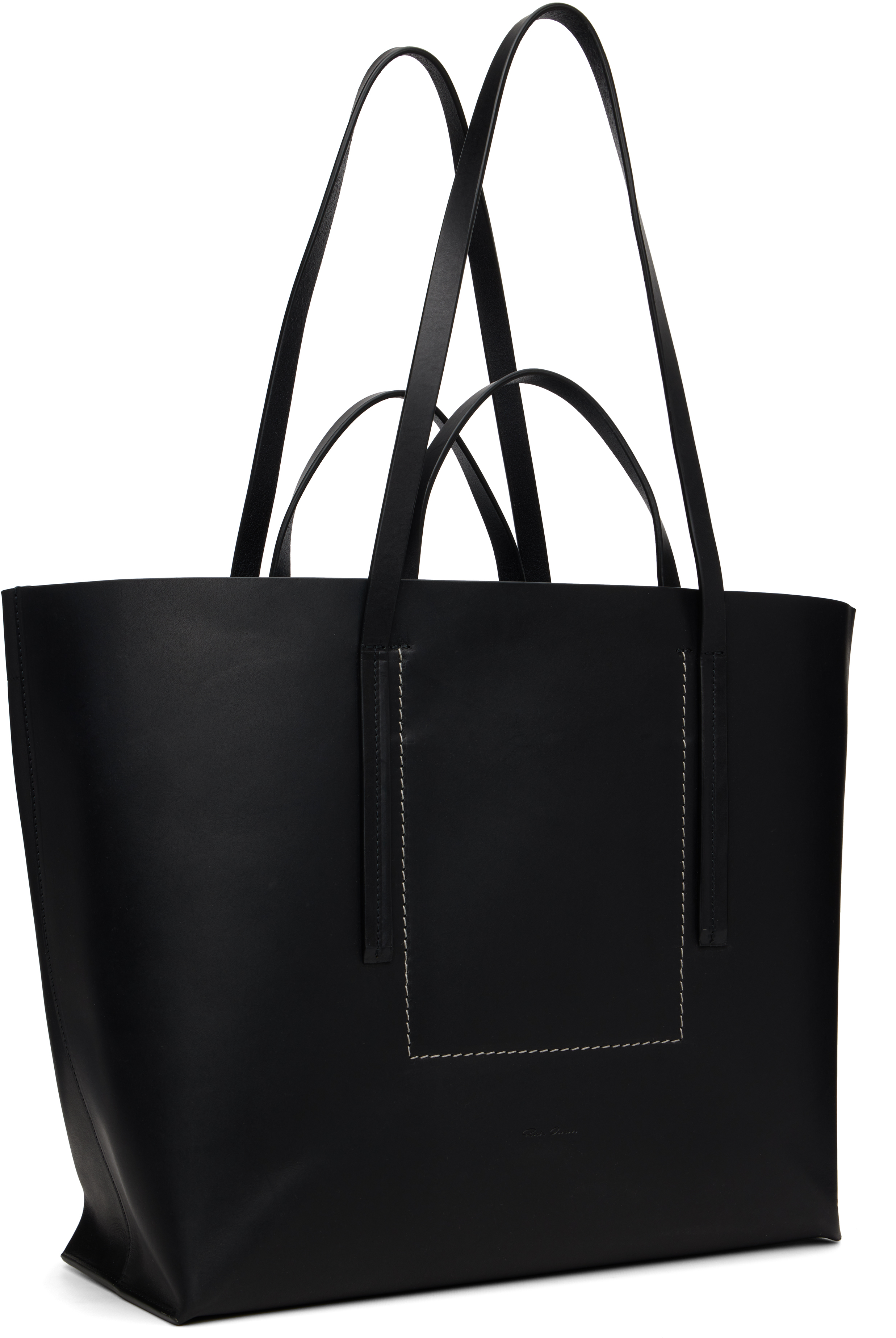 Rick Owens Black Concordians Shopper Tote In Black