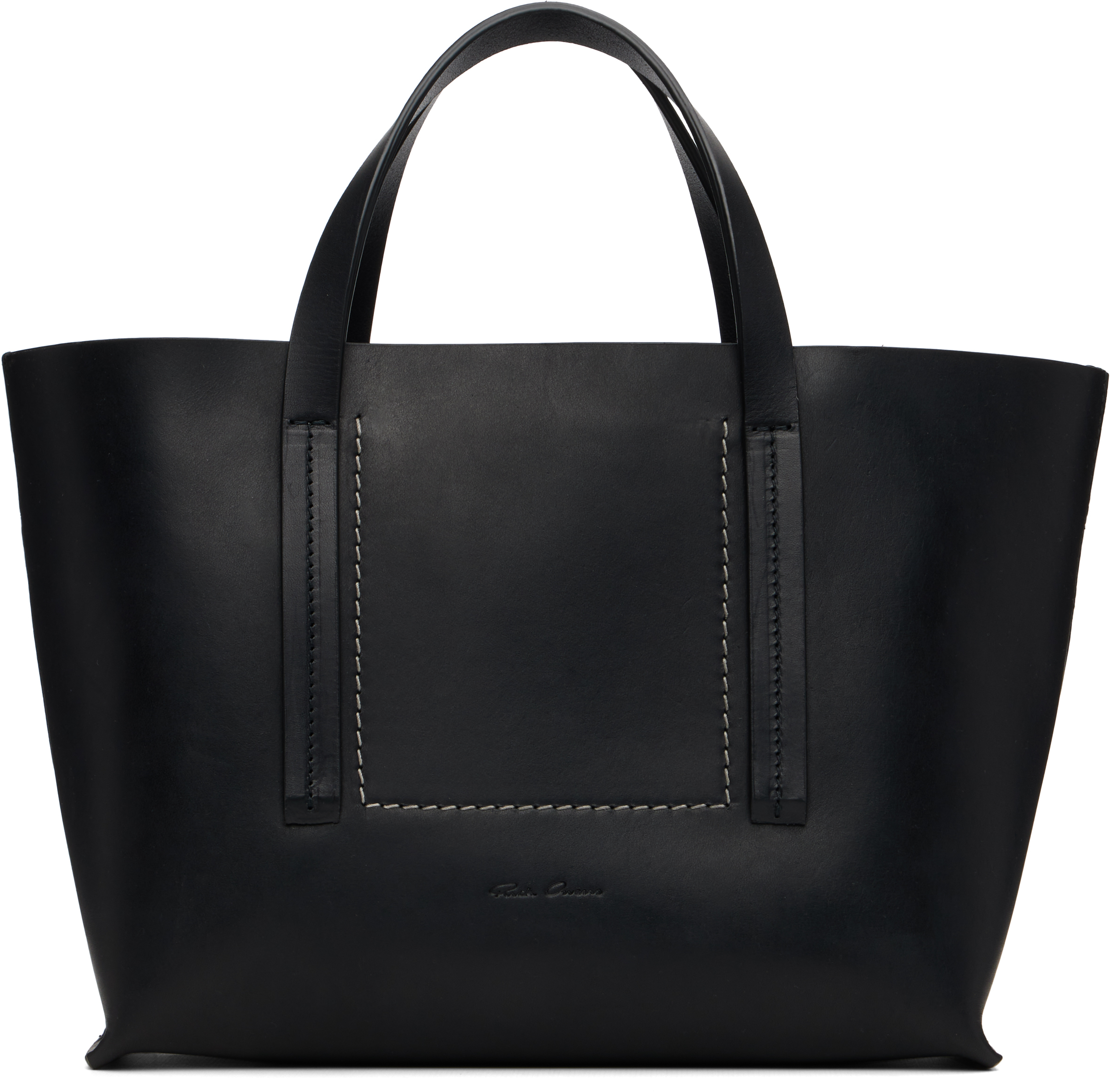 Rick Owens Black Concordians Mini Shopper Tote In Black