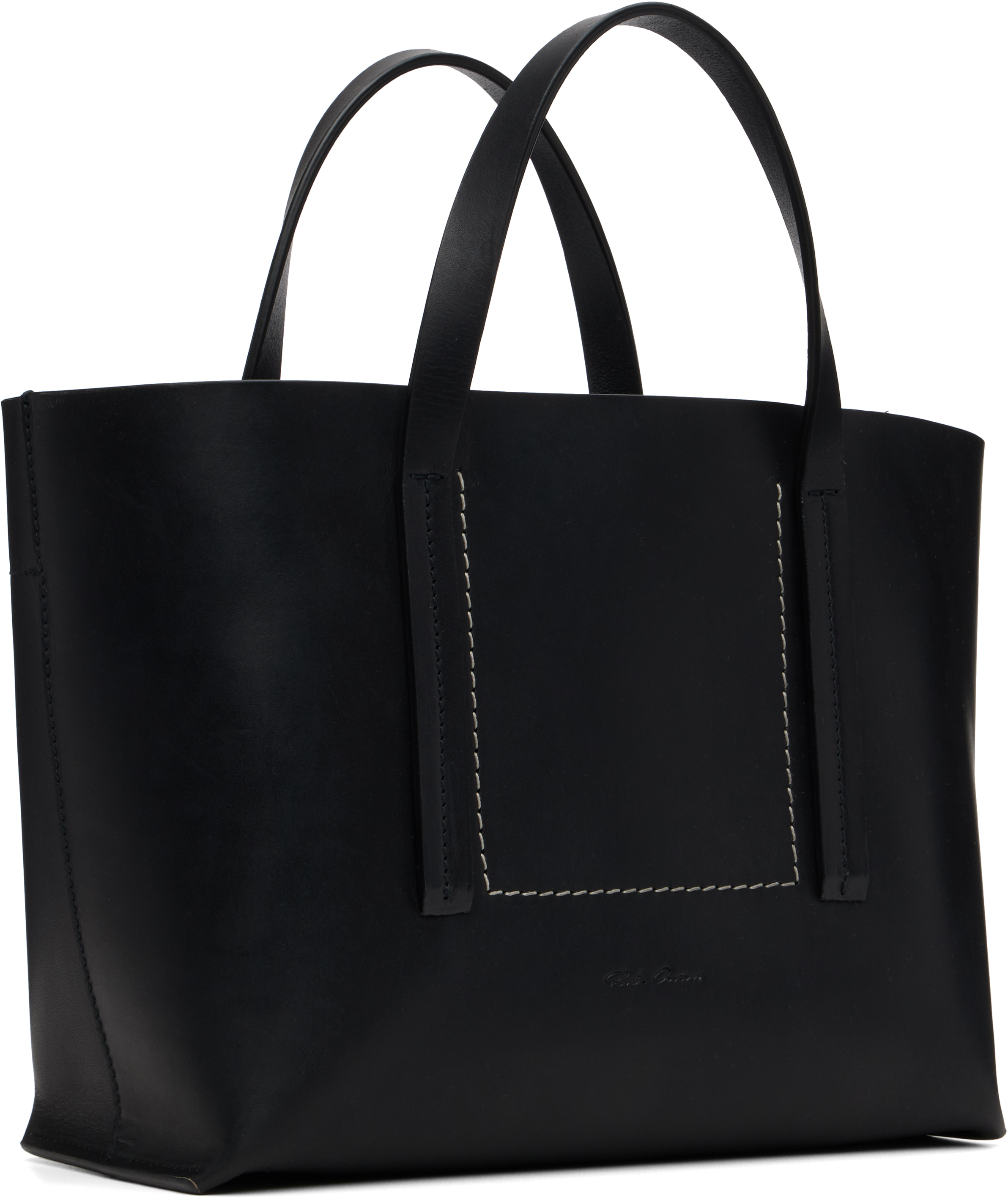 Rick Owens Black Concordians Mini Shopper Tote In Black