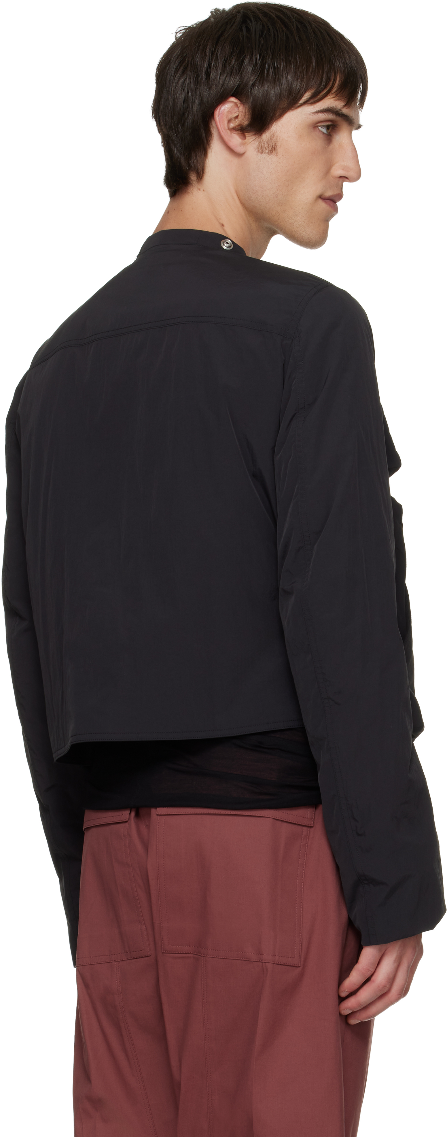 Rick Owens Black Cargo Bomber Jacket In Black