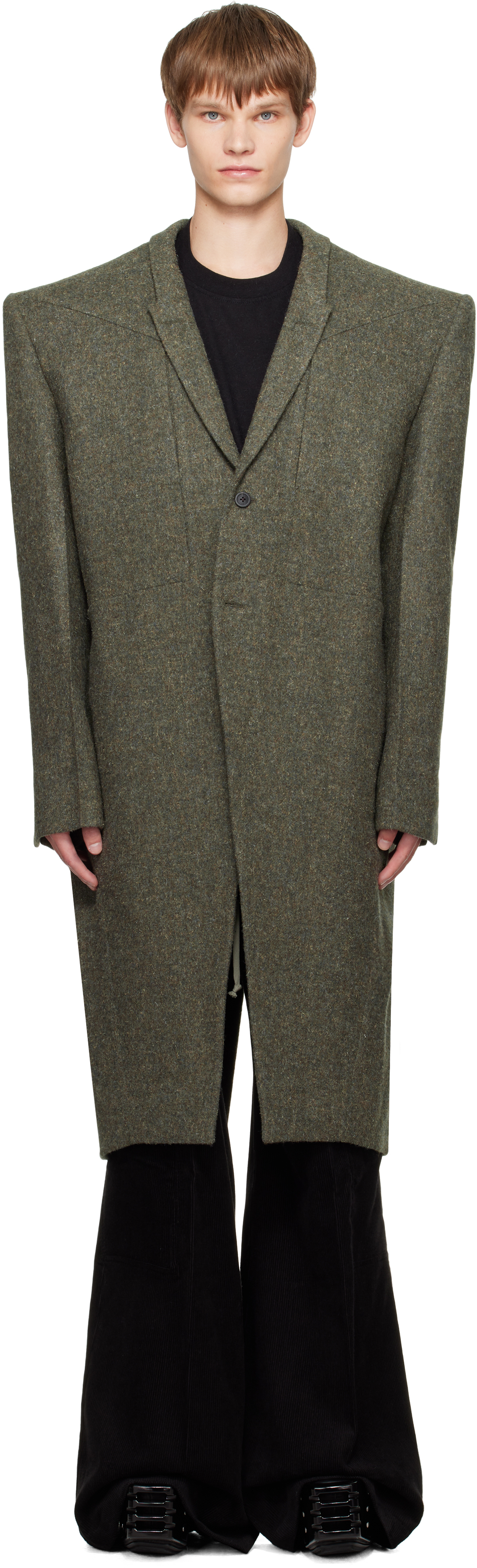Rick Owens Khaki Concordians Fogpocket Ricks Coat In Multi