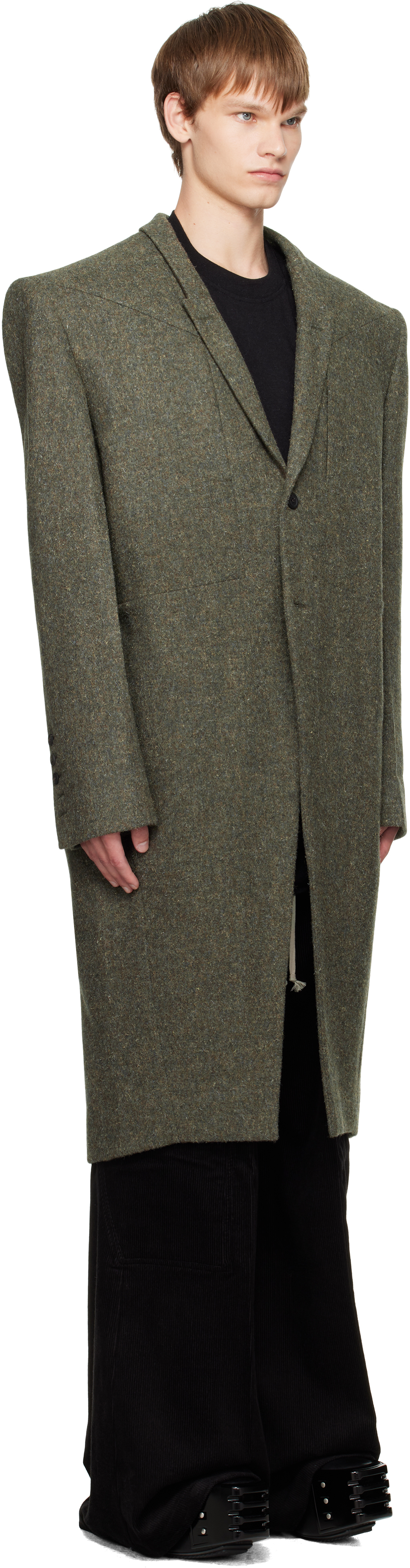 Rick Owens Khaki Concordians Fogpocket Ricks Coat In Multi