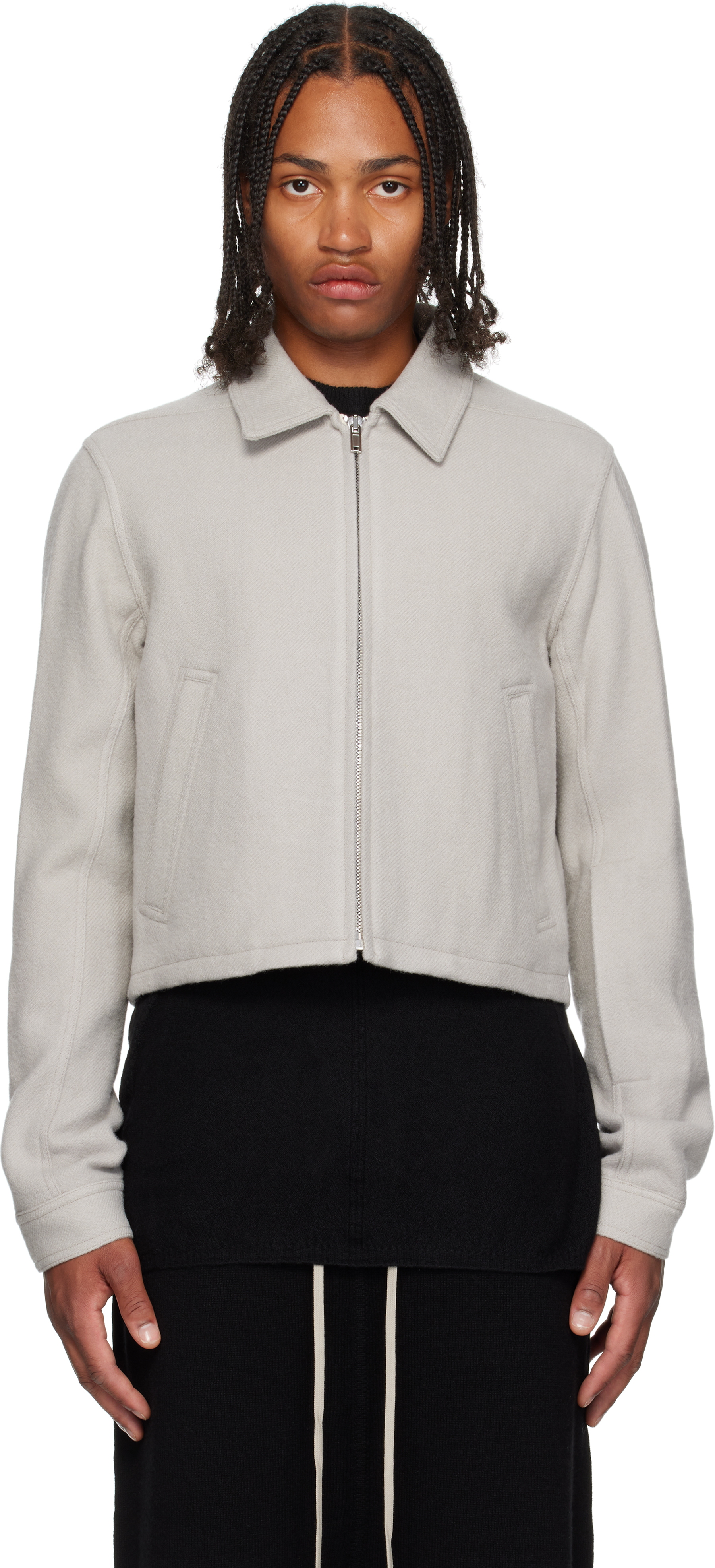 Rick Owens Off-white Concordians Alice Brad Jacket In White