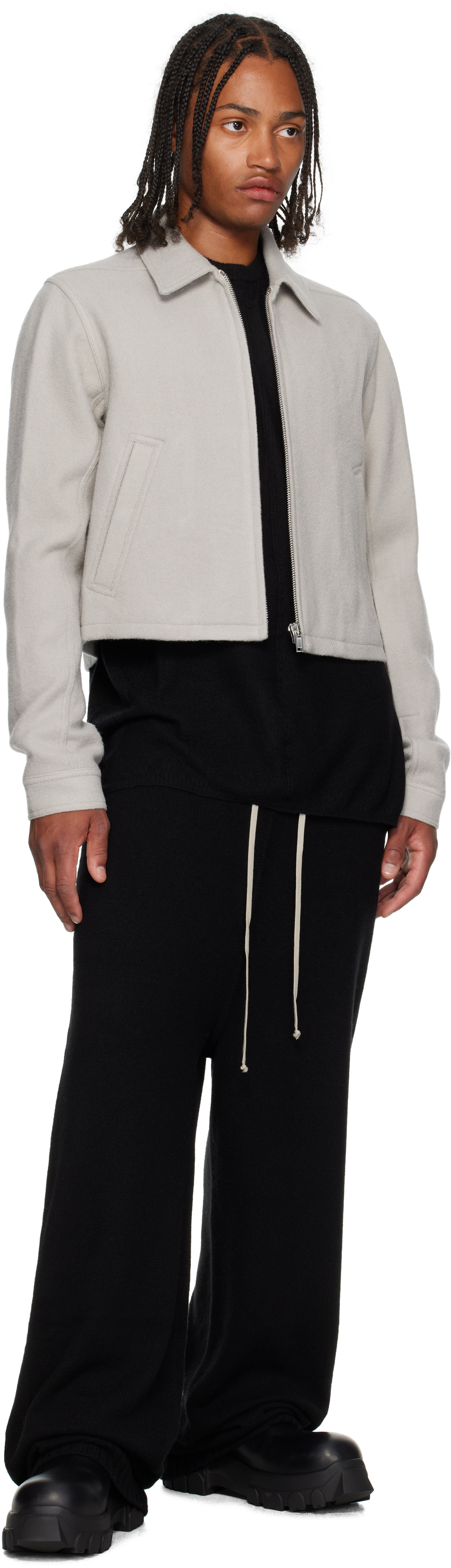 Rick Owens Off-white Concordians Alice Brad Jacket In White