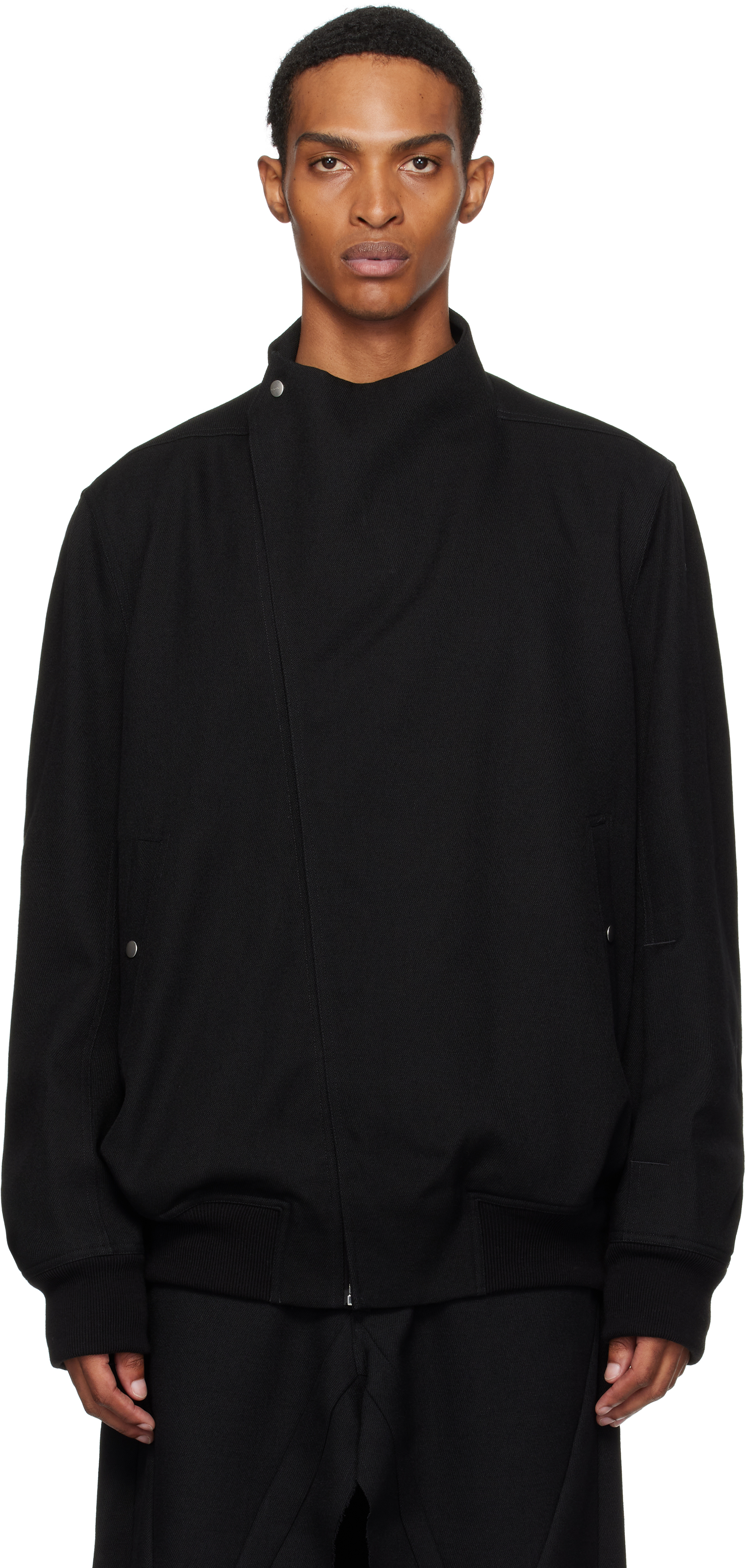 Black Concordians Flight Jacket by Rick Owens on Sale