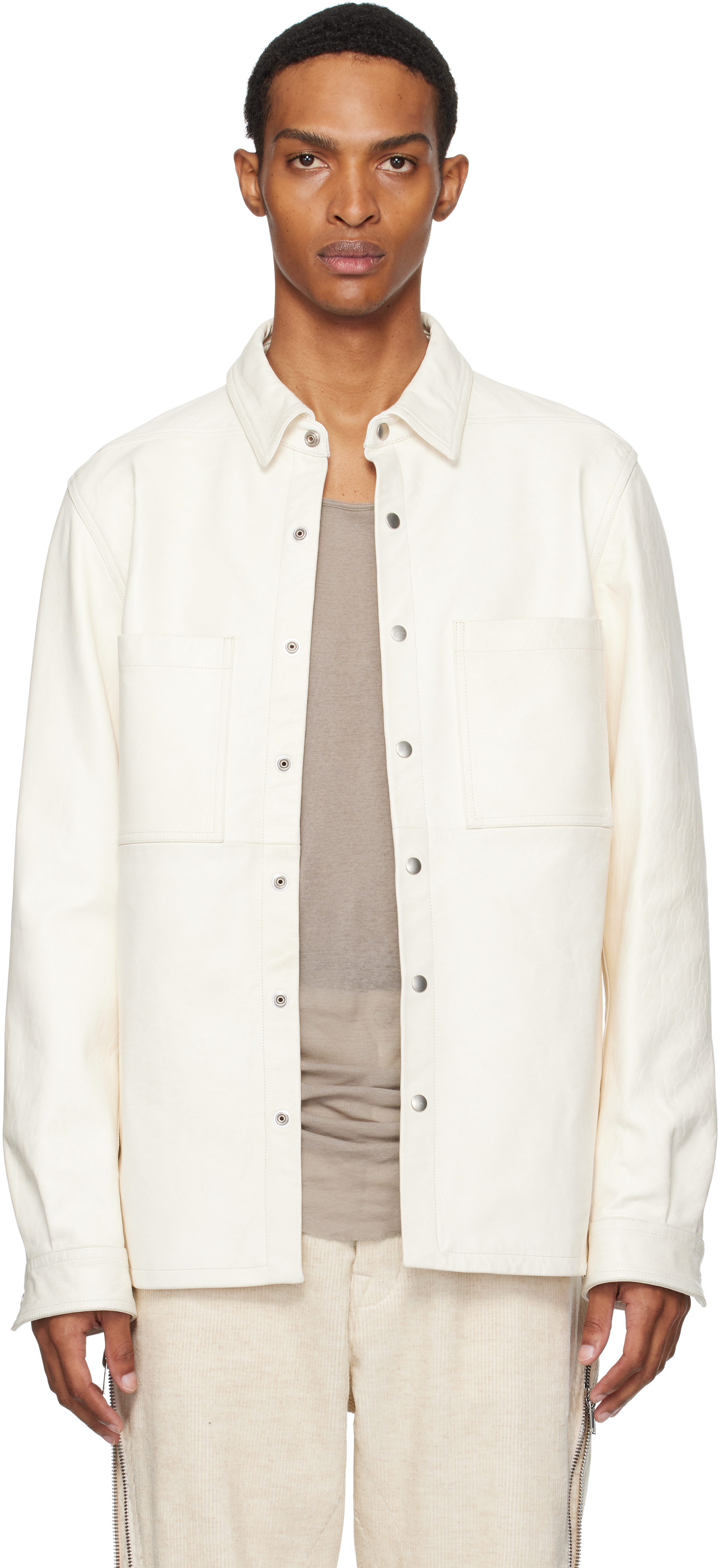 Off-White Concordians Outershirt Leather Jacket