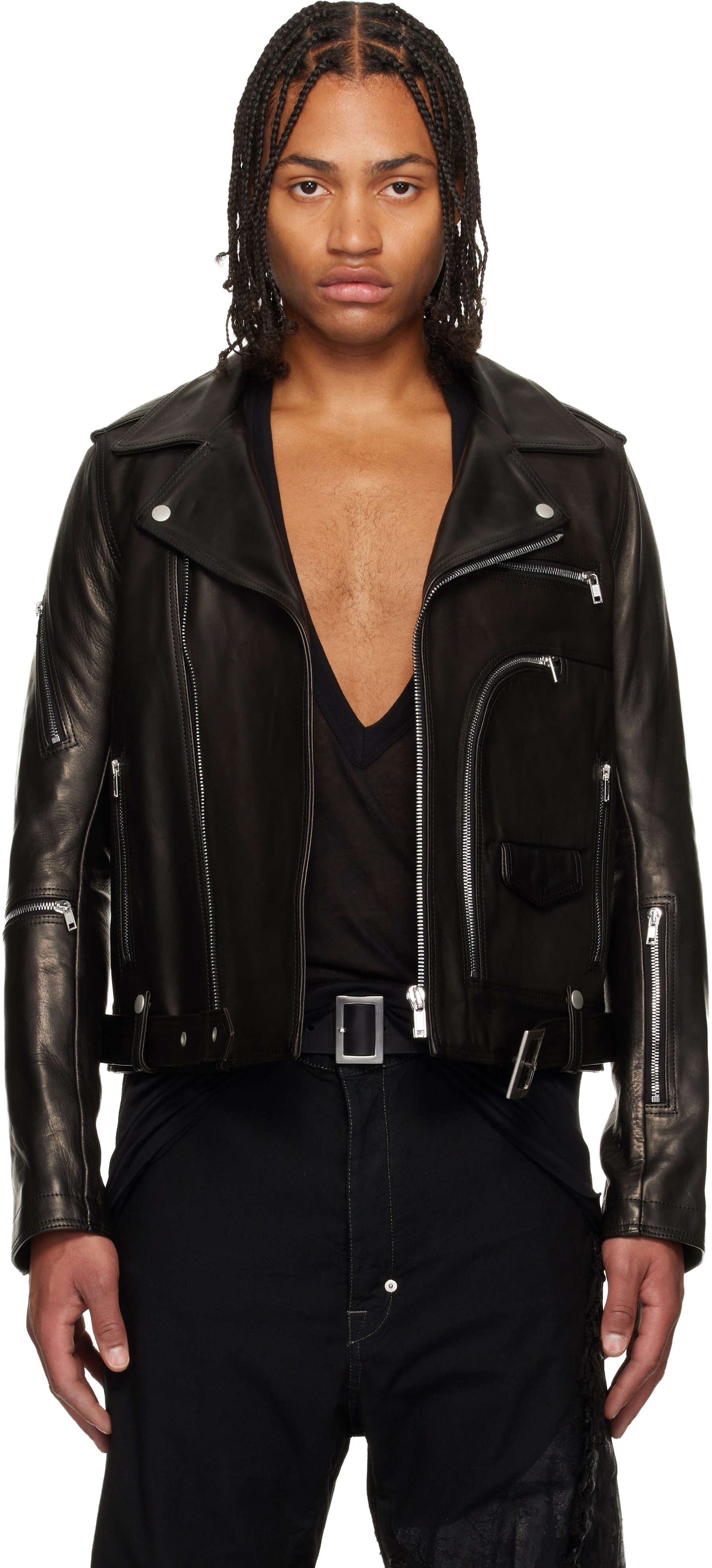 Rick Owens メンズ レザー ジャケット | SSENSE 日本