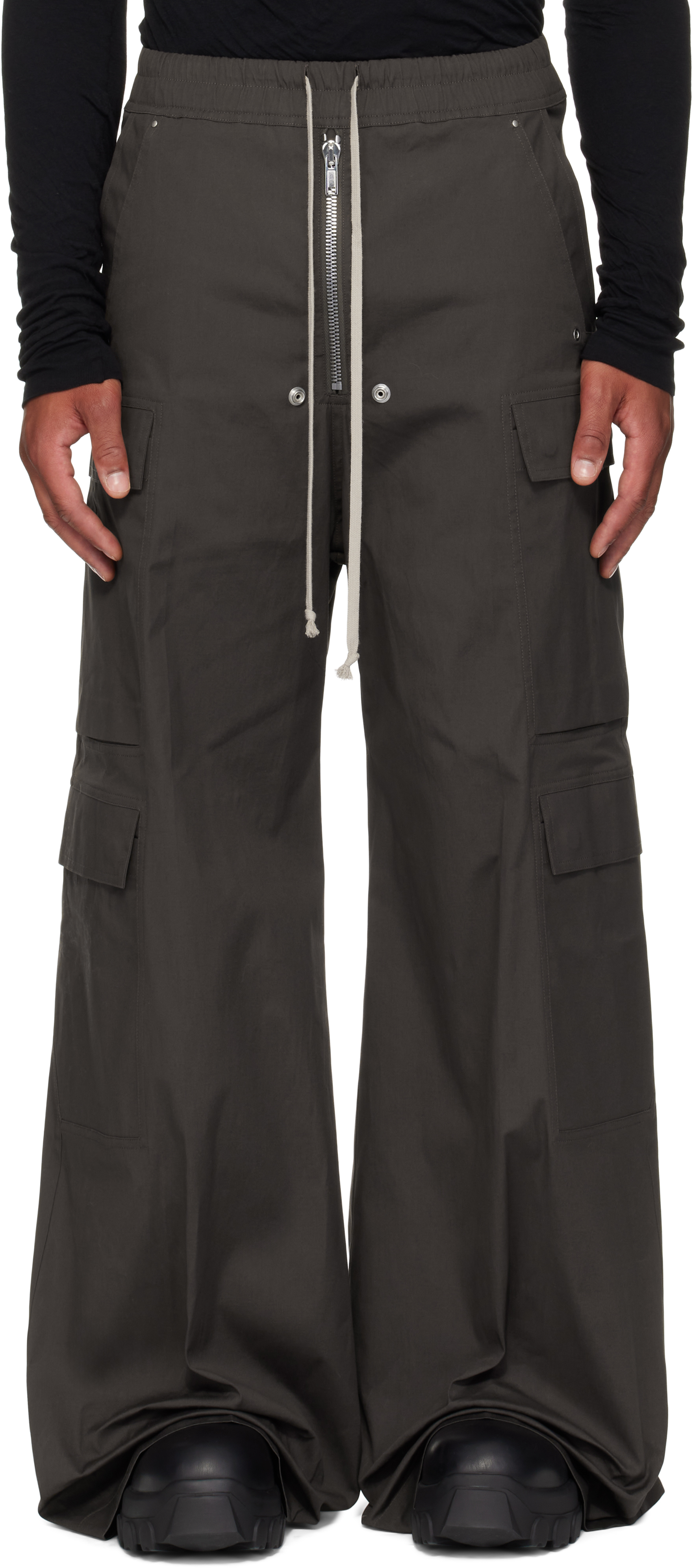 Rick Owens: Gray Concordians Cargobelas Cargo Pants | SSENSE