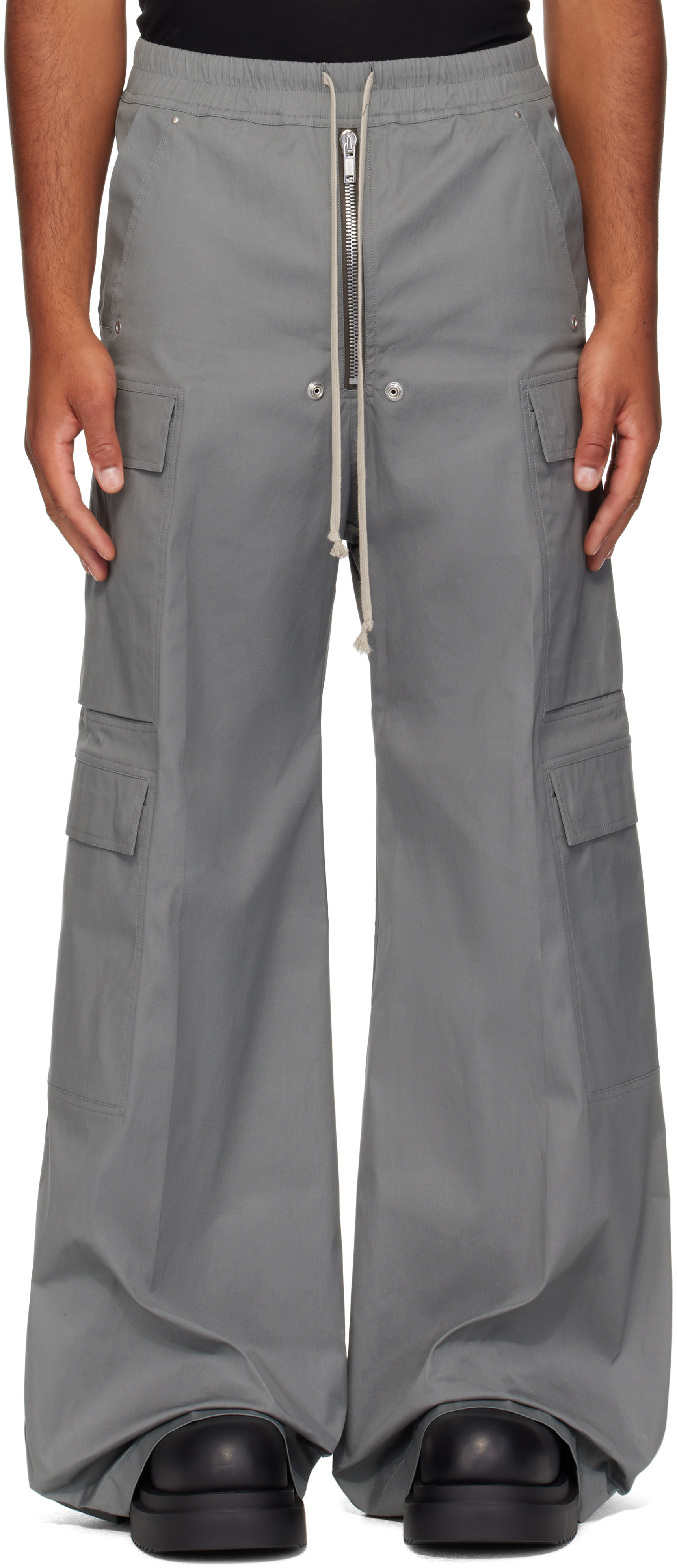 Rick Owens: Gray Concordians Cargobelas Cargo Pants | SSENSE