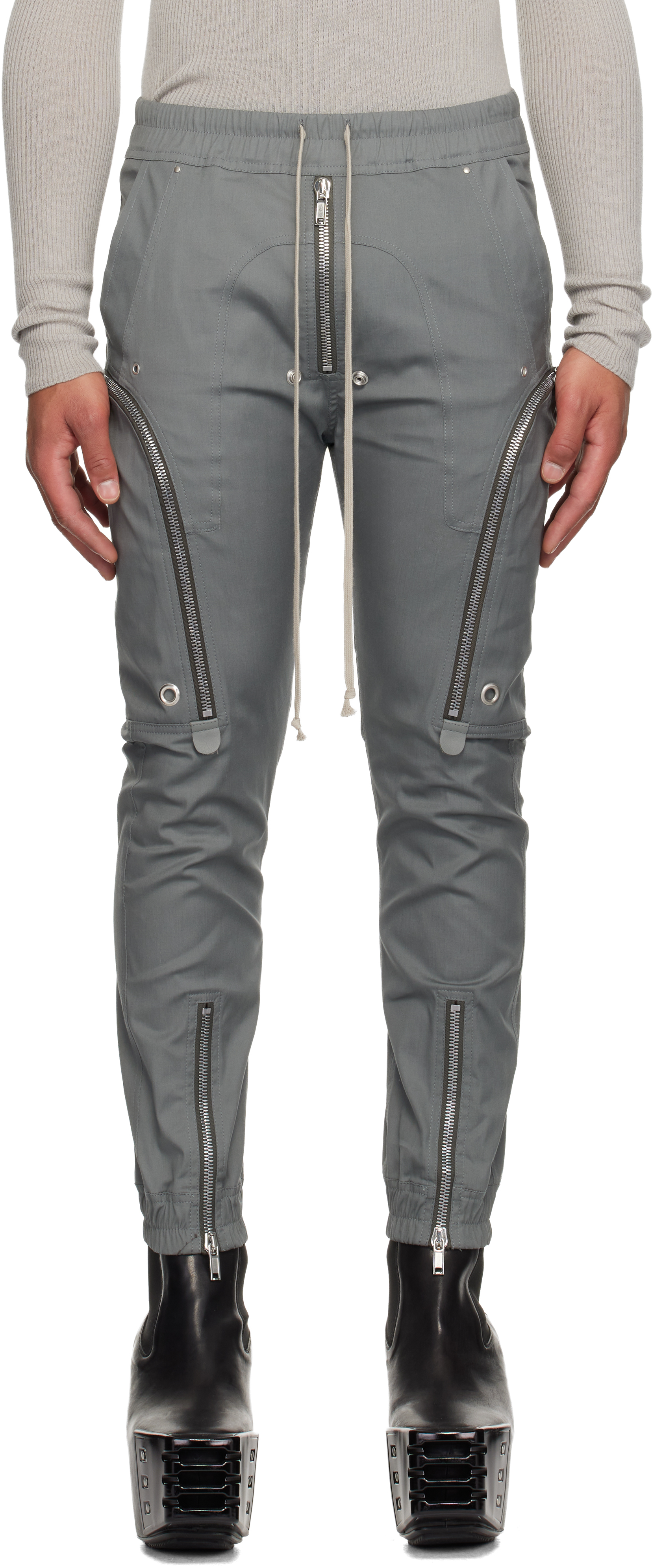 Rick Owens: Gray Concordians Bauhaus Cargo Pants | SSENSE