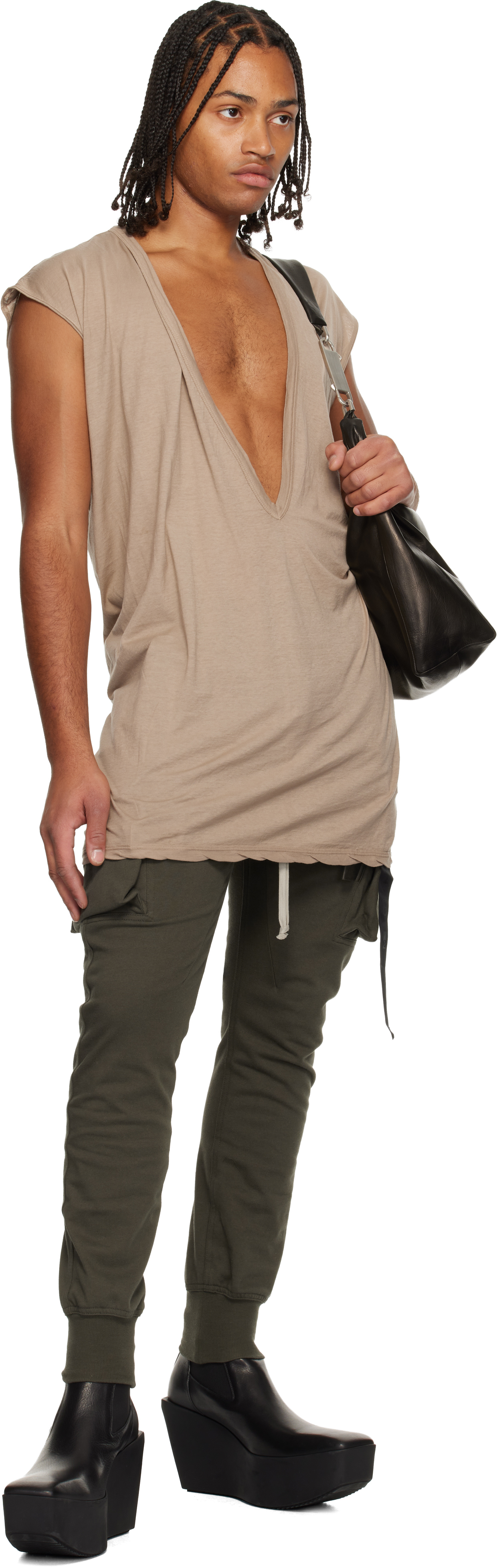 Rick Owens Khaki Concordians Mastodon Cargo Pants In Green