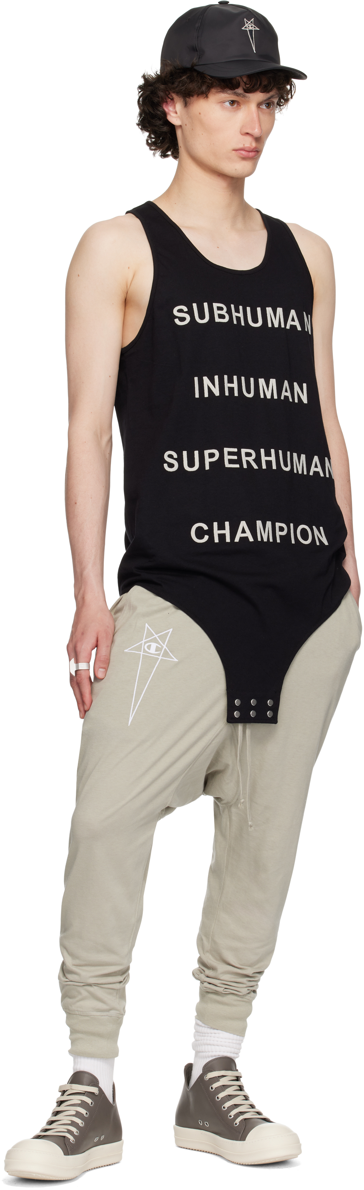 Rick Owens Off-white Champion Edition Prisoner Drawstring Sweatpants