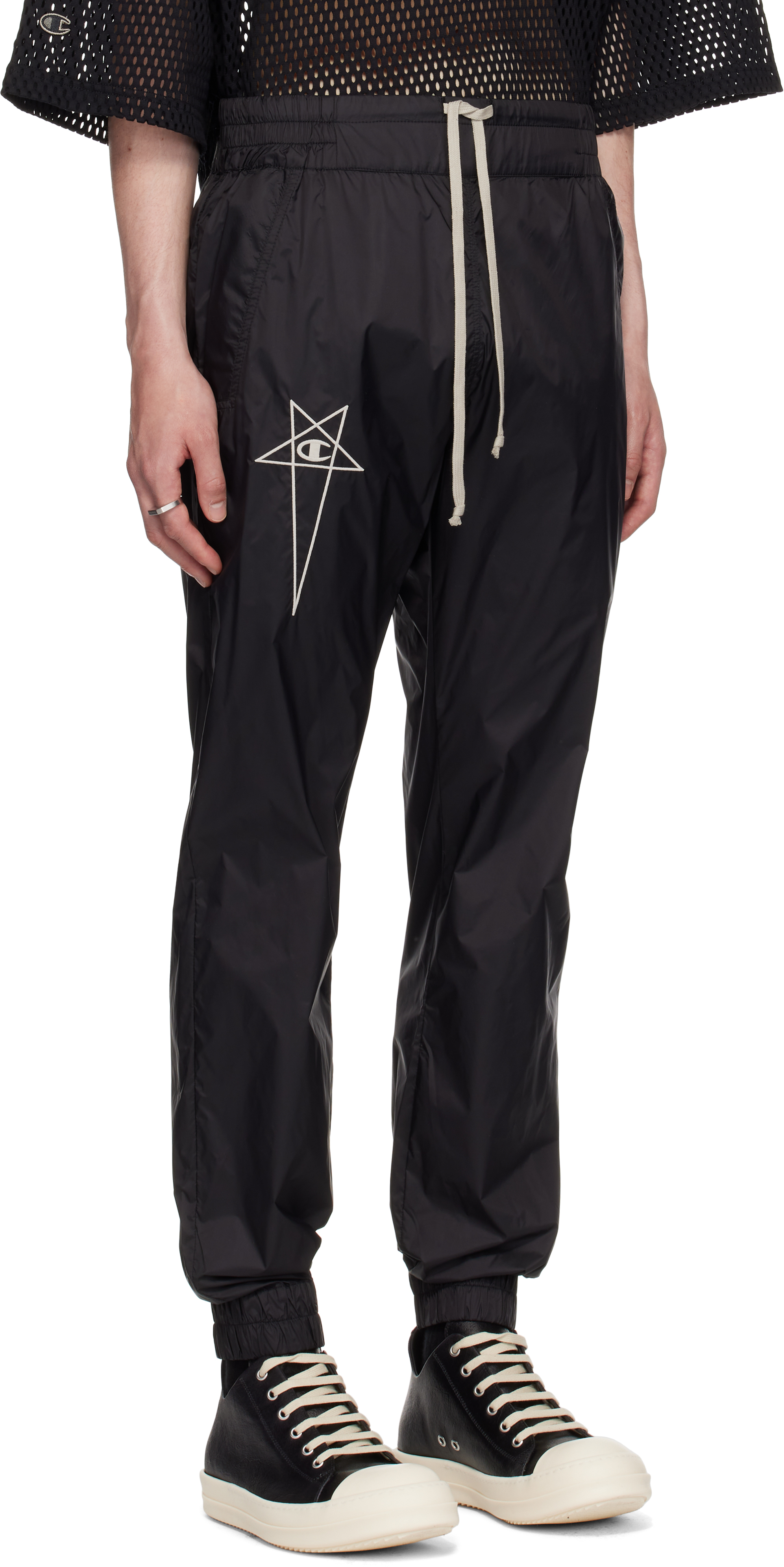 Rick Owens Black Champion Edition Joggers Sweatpants