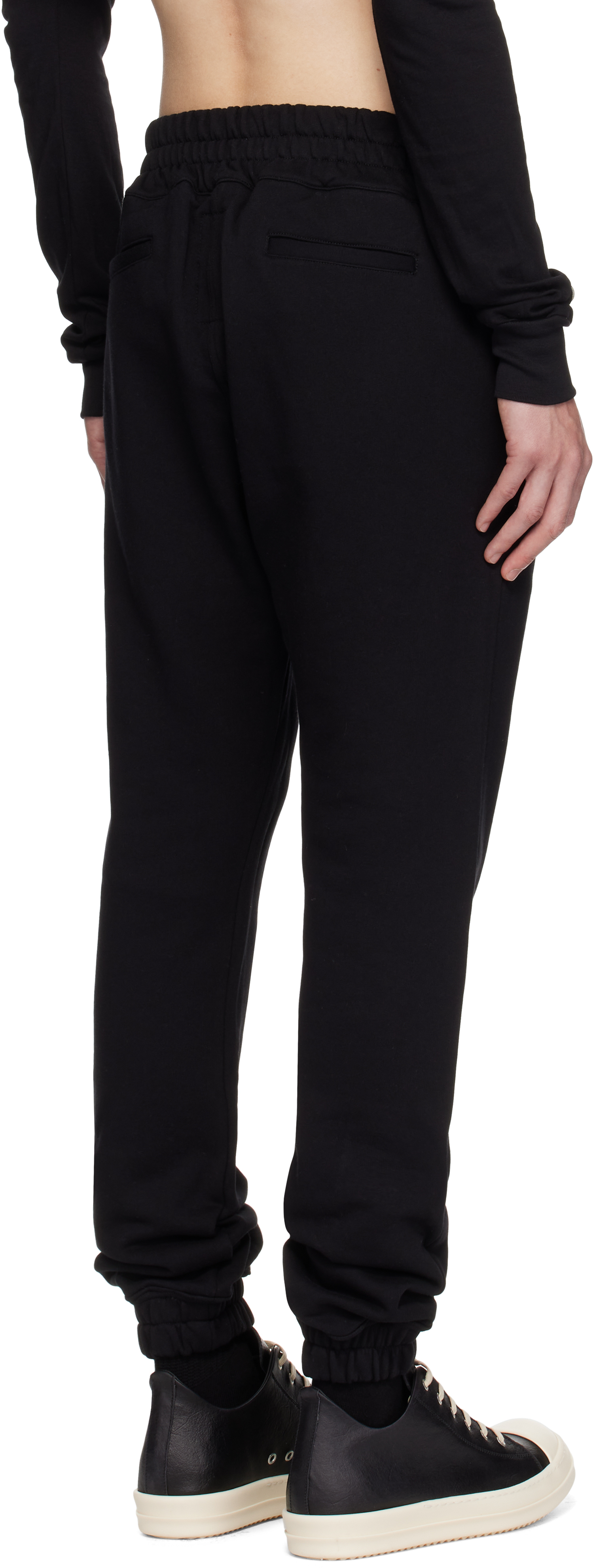 Rick Owens Black Champion Edition Prisoner Drawstring Sweatpants
