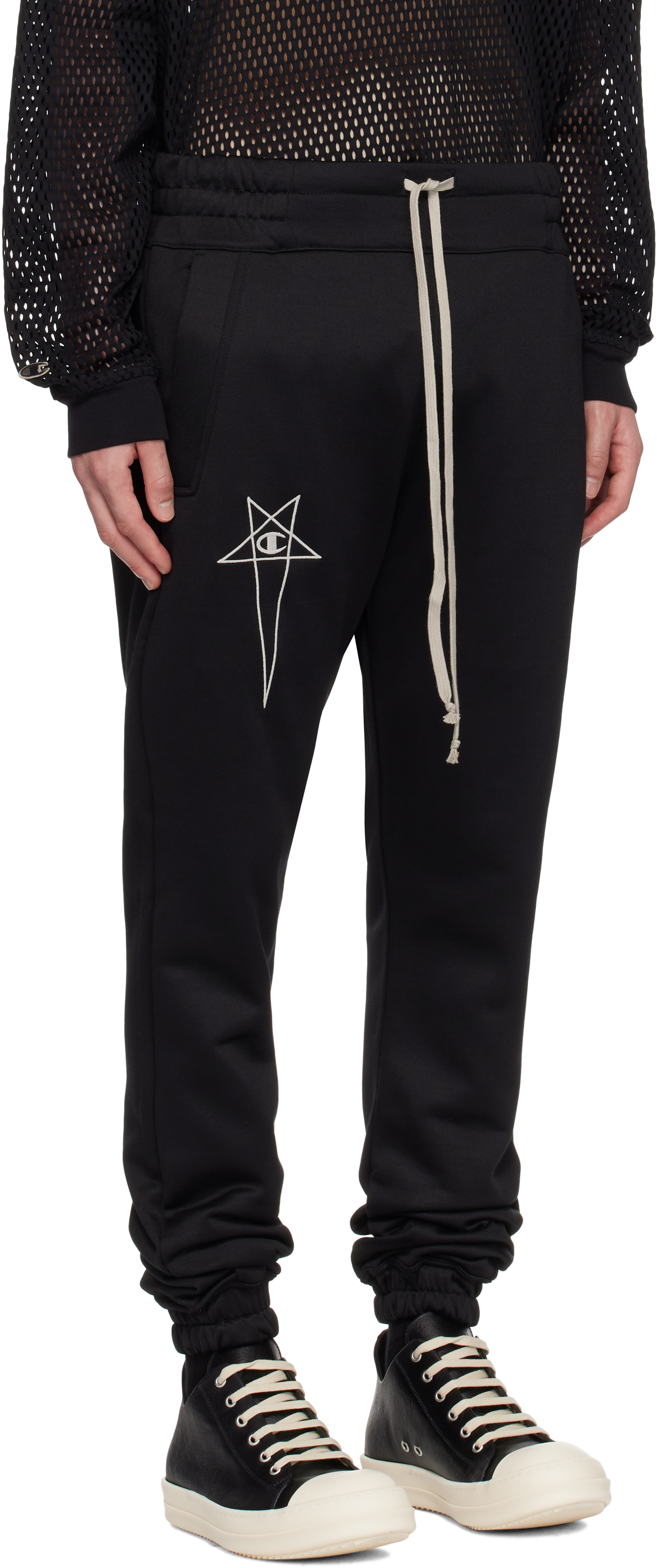 Rick Owens Black Champion Edition Joggers Sweatpants