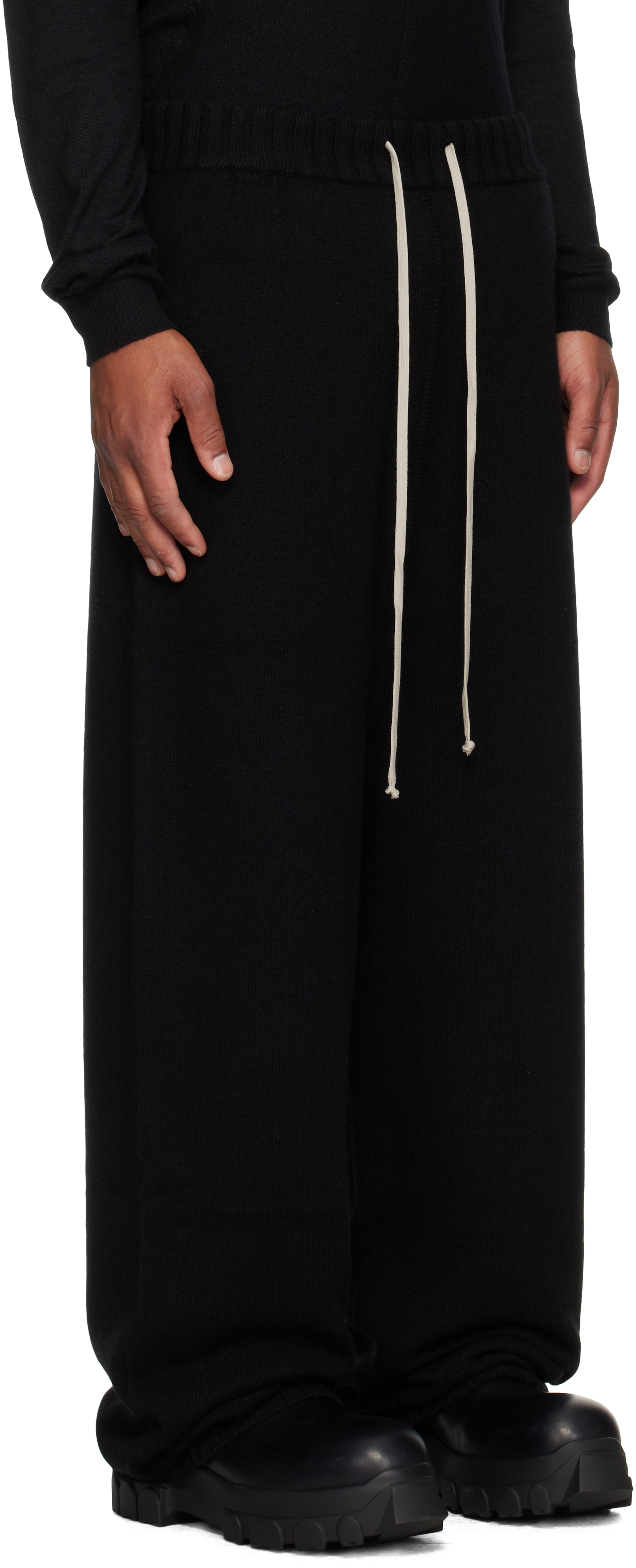 Rick Owens Black Concordians Track Sweatpants In Black