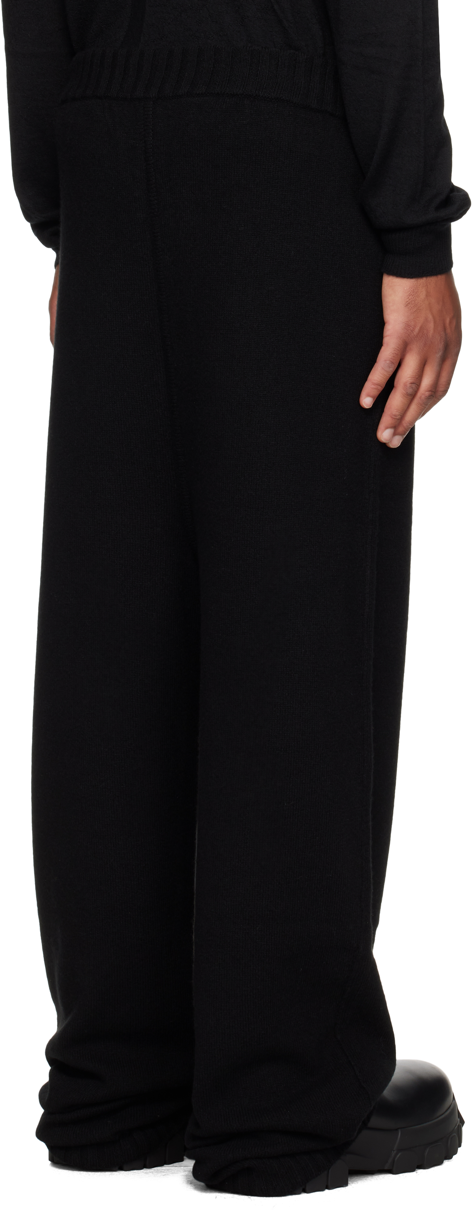 Rick Owens Black Concordians Track Sweatpants In Black