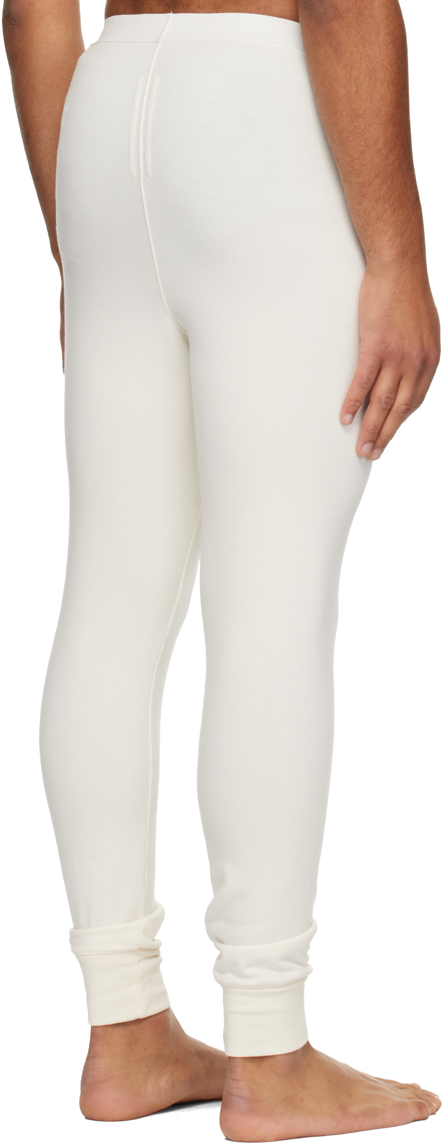 Rick Owens Off-white Concordians Thermal Leggings In White