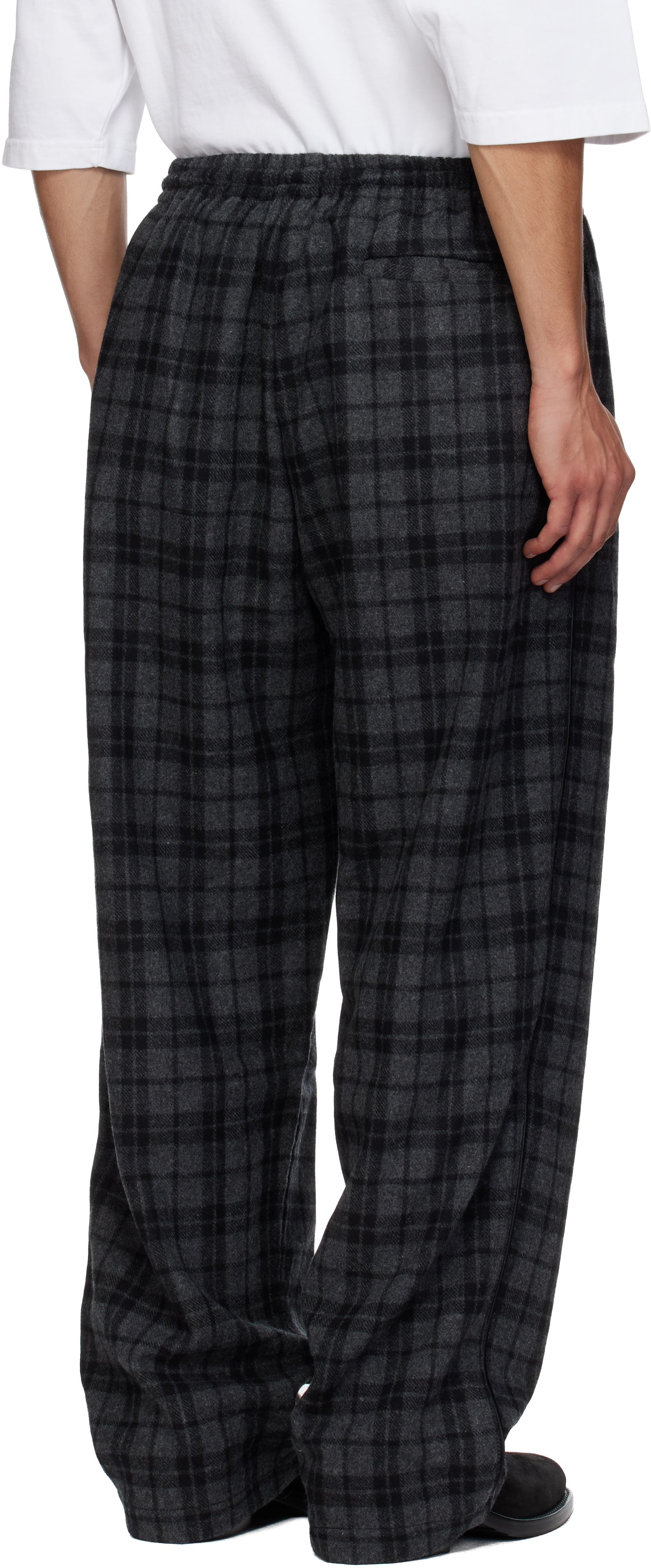 Willy Chavarria Gray Ruff Rider Trousers In Gray