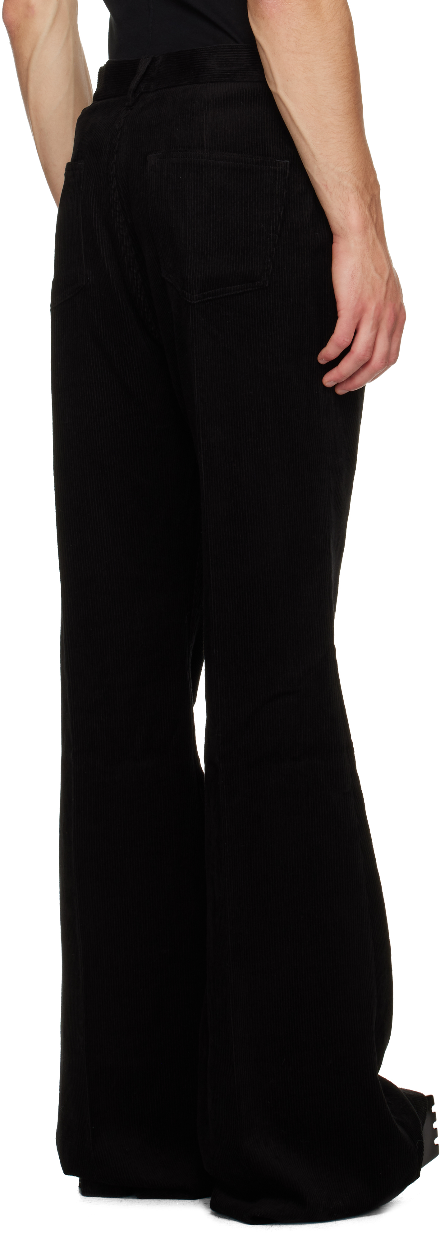 Rick Owens Black Concordians Bolan Bootcut Trousers In Black