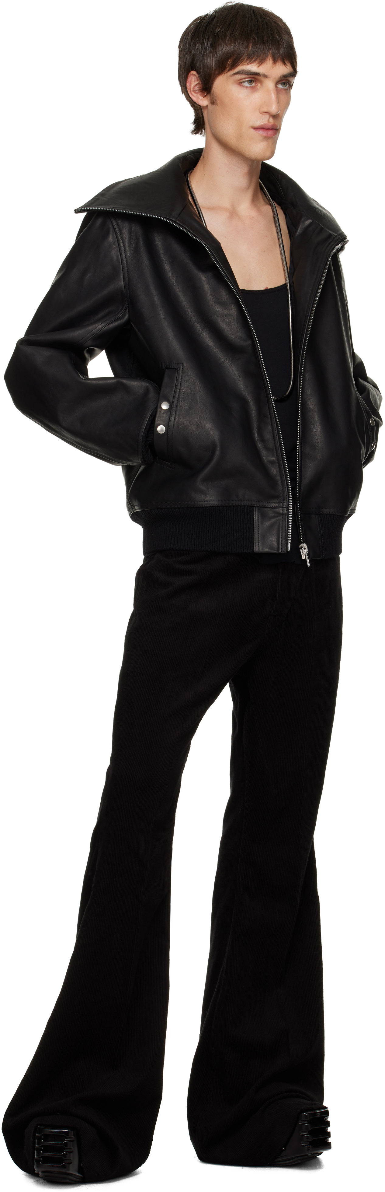 Rick Owens Black Concordians Bolan Bootcut Trousers In Black