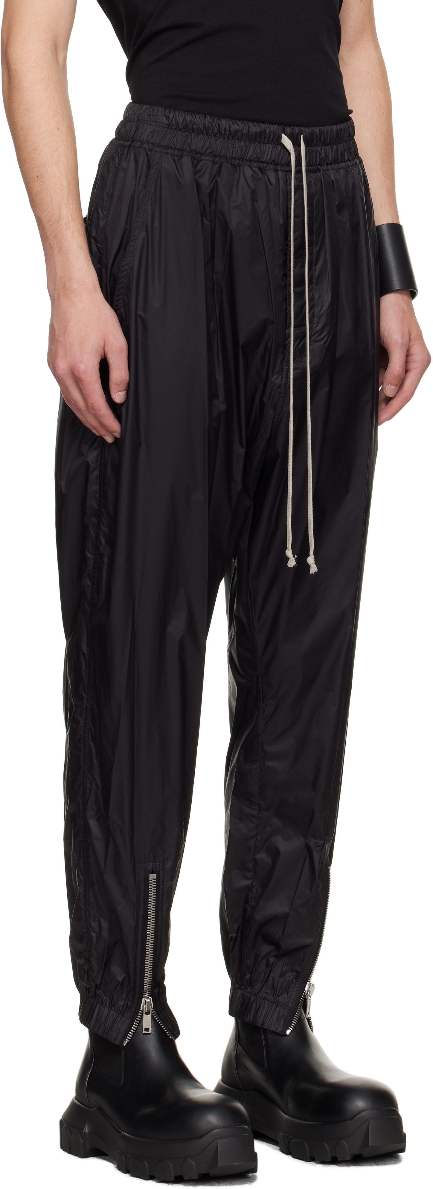 Rick Owens Black Concordians Tecuatl Track Pants In Black