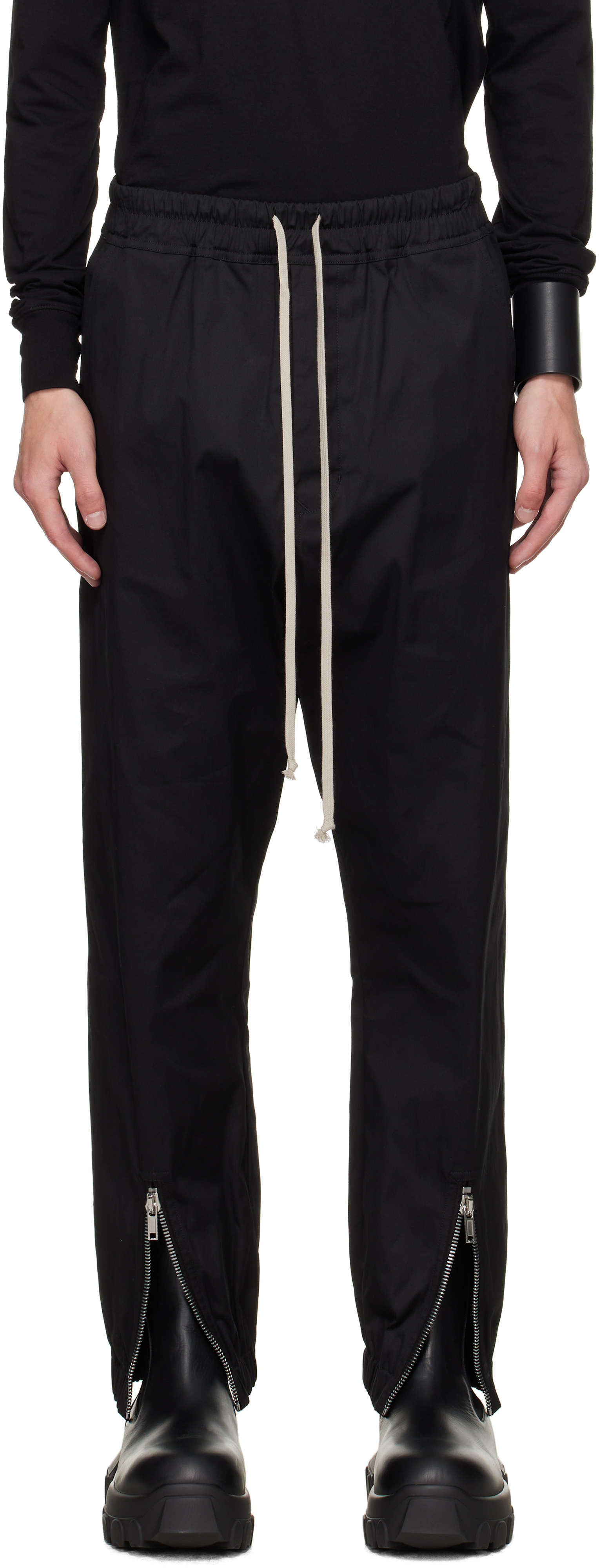 Rick Owens Black Concordians Tecuatl Track Pants In Black