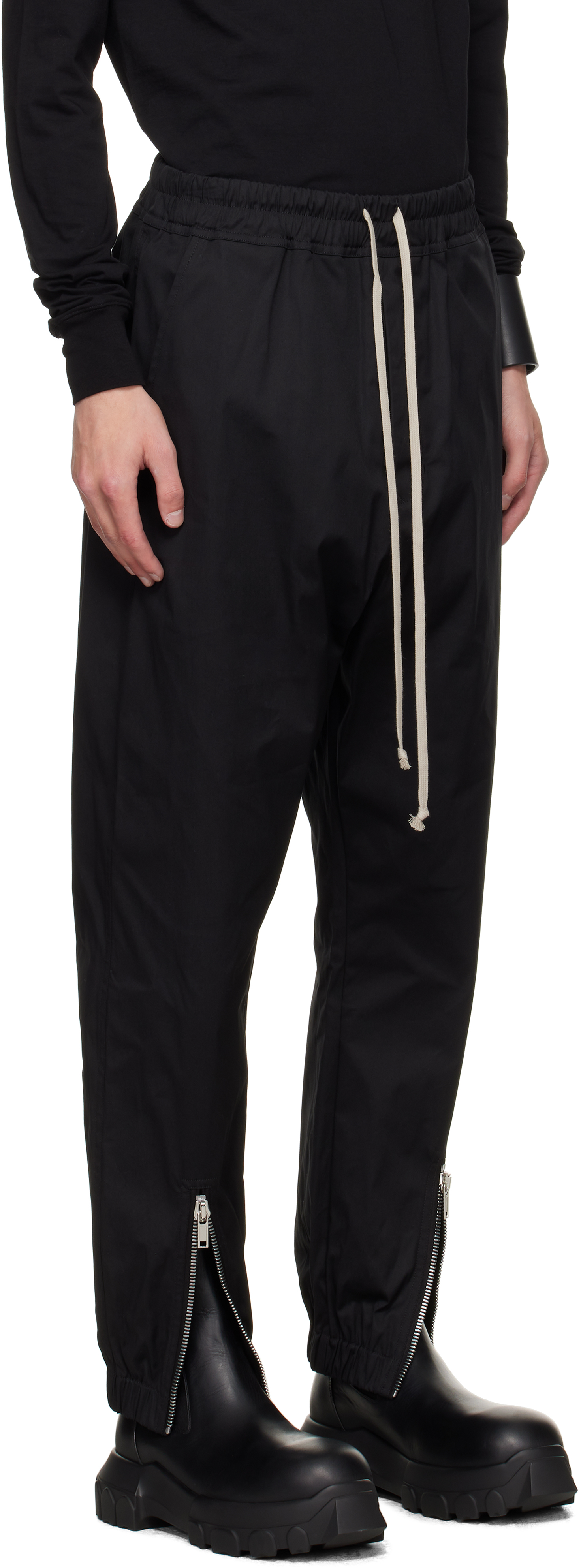 Rick Owens Black Concordians Tecuatl Track Pants In Black