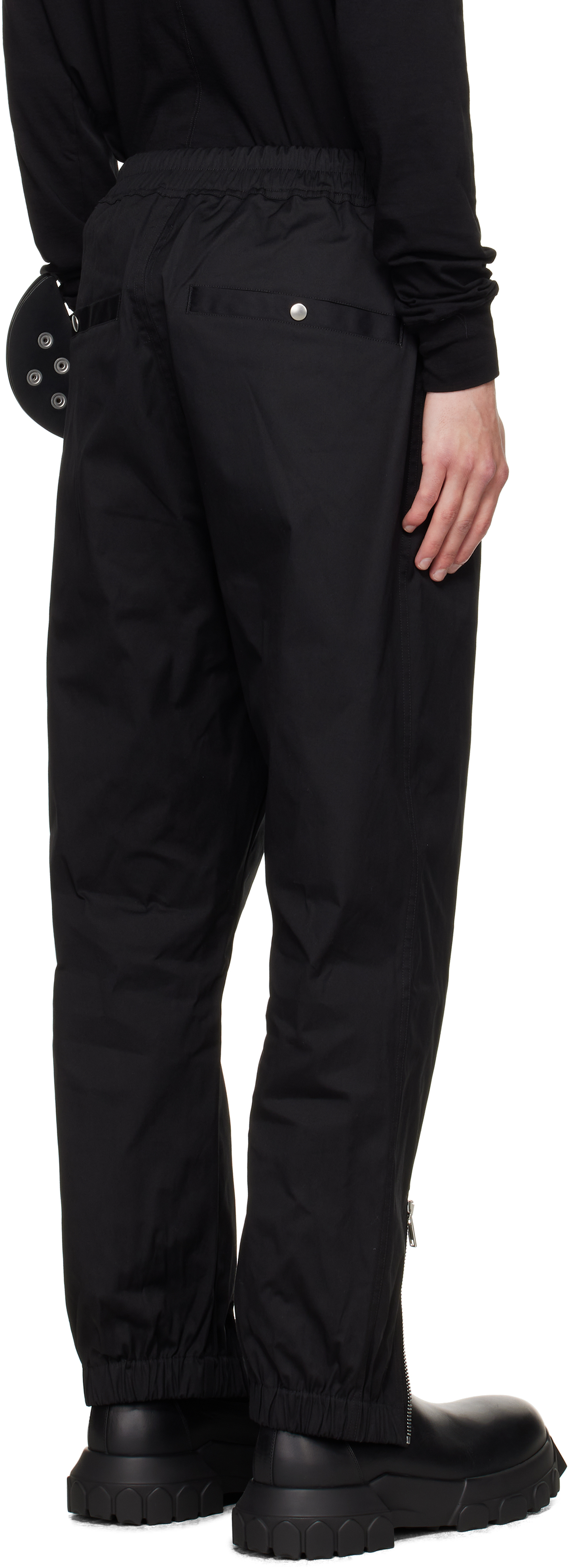 Rick Owens Black Concordians Tecuatl Track Pants In Black