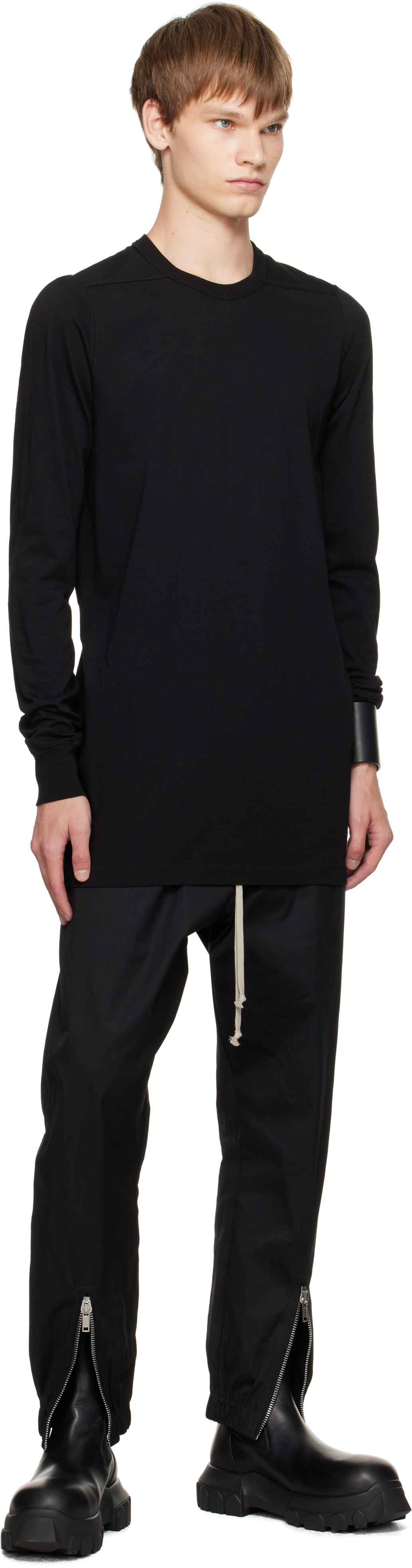 Rick Owens Black Concordians Tecuatl Track Pants In Black