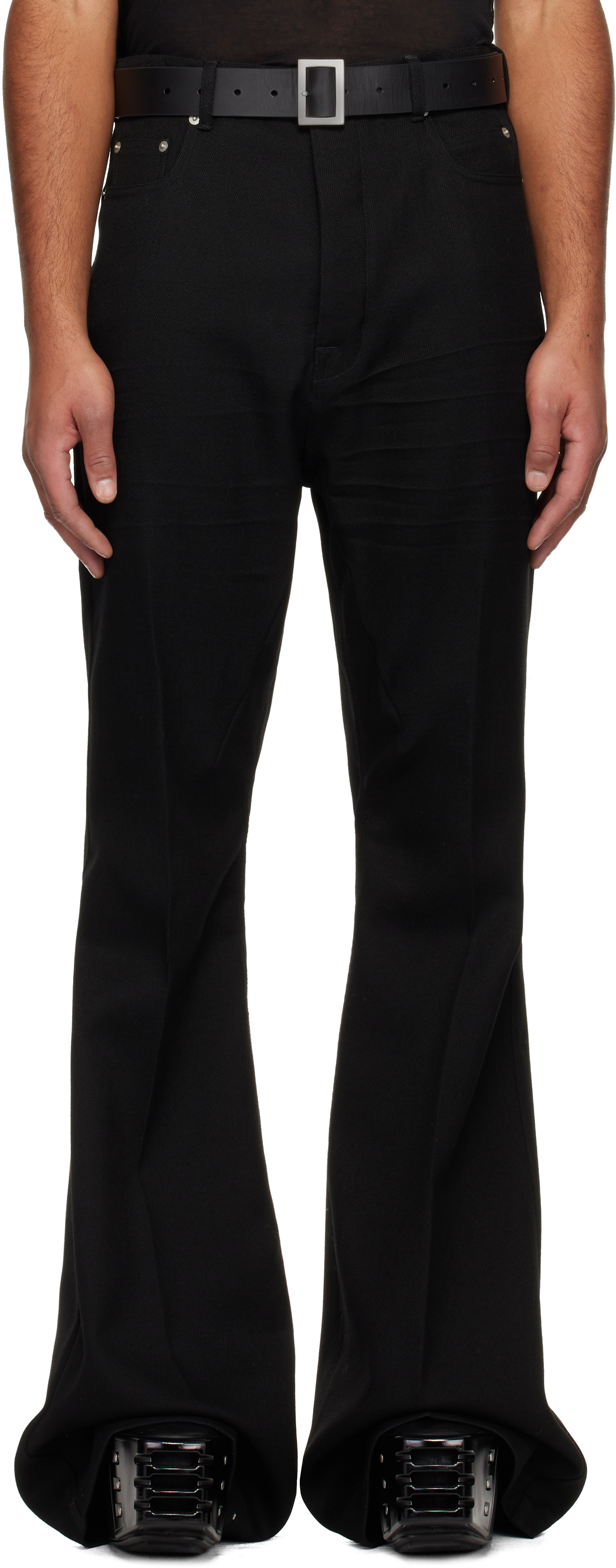 Rick Owens Black Concordians Bolan Trousers In Black