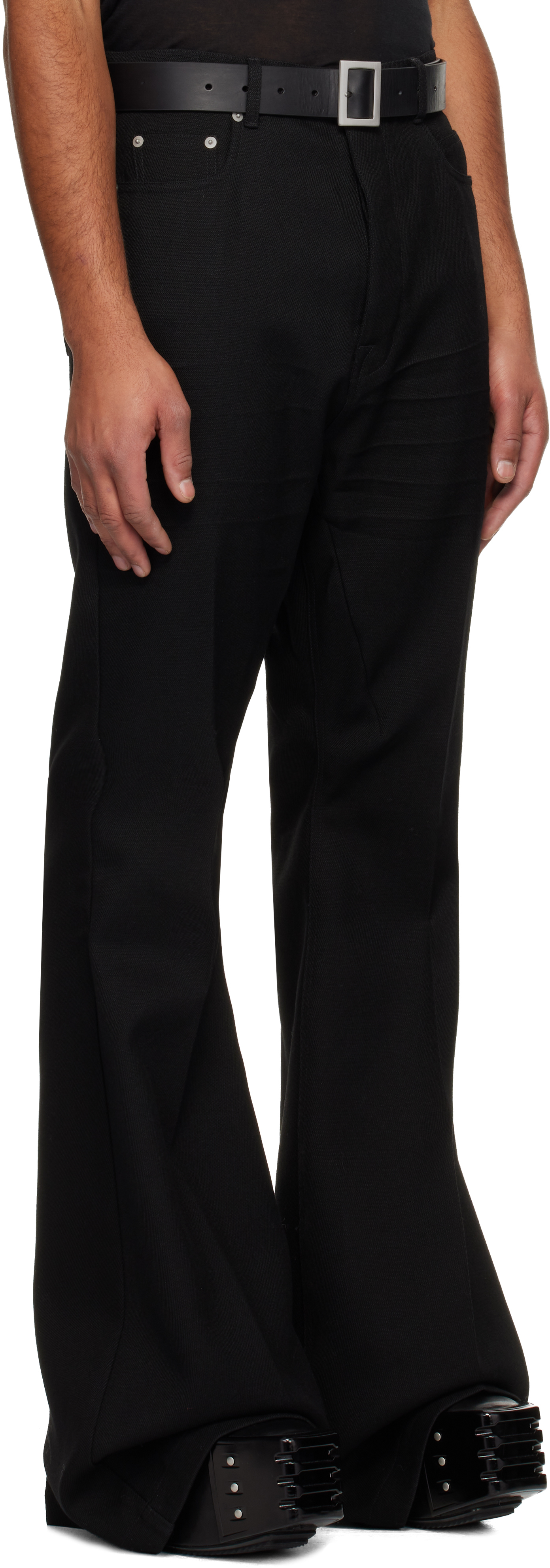 Rick Owens Black Concordians Bolan Trousers In Black