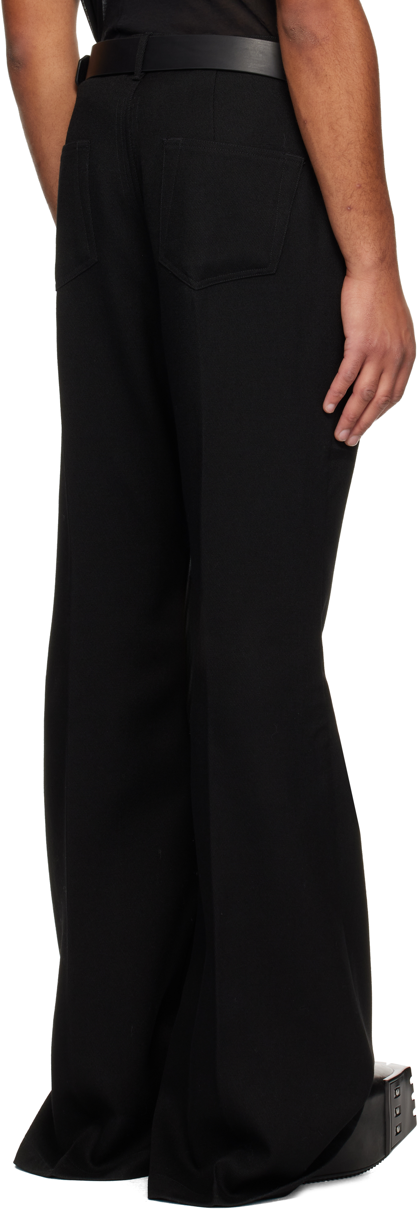 Rick Owens Black Concordians Bolan Trousers In Black