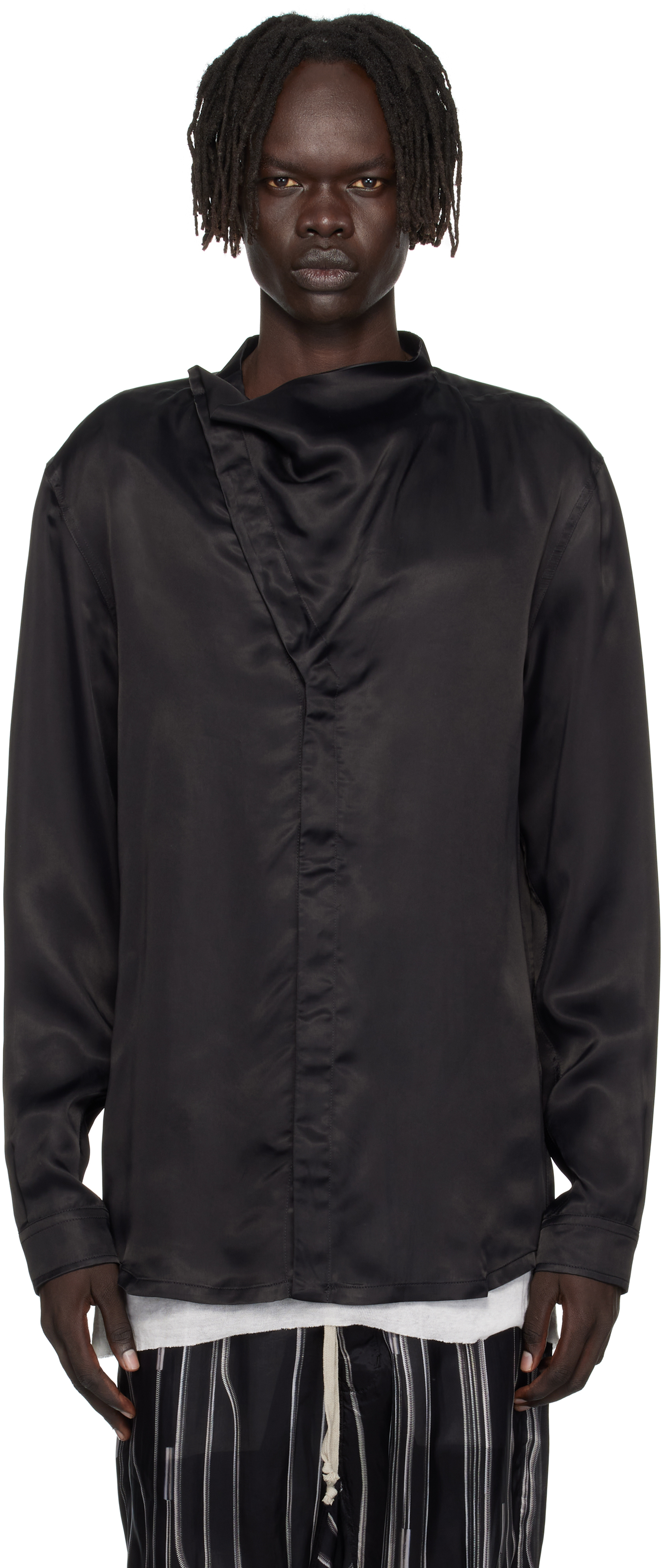 Rick Owens Black Concordians Island Shirt In Black