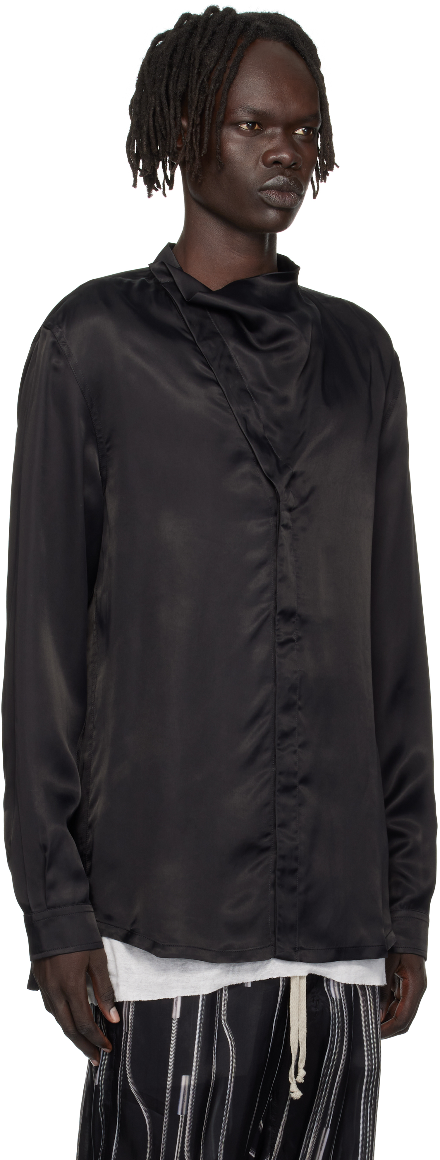 Rick Owens Black Concordians Island Shirt In Black