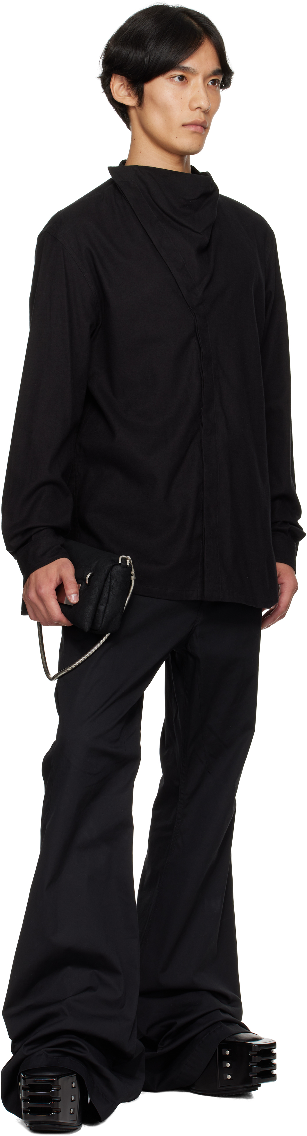 Rick Owens Black Concordians Island Shirt In Black