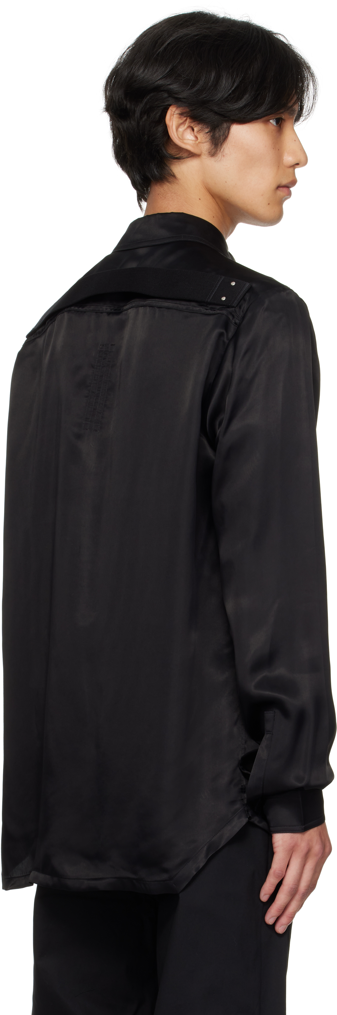 Rick Owens Black Concordians Fogpocket Outer Shirt In Black