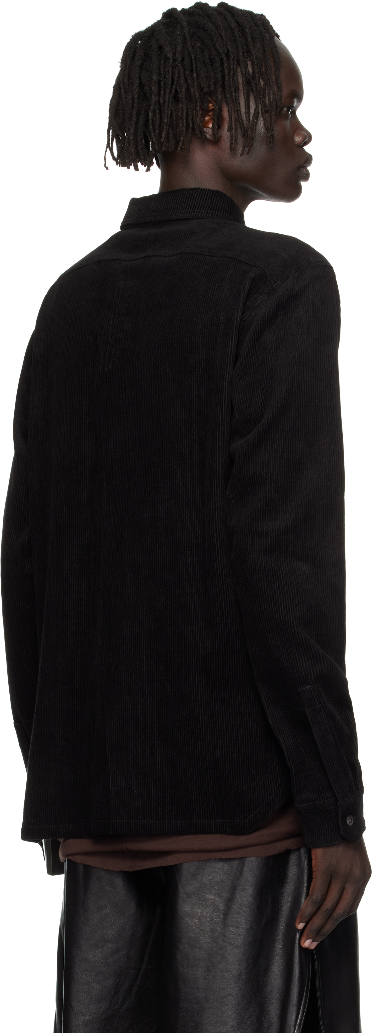 Rick Owens Black Concordians Work Shirt In Black