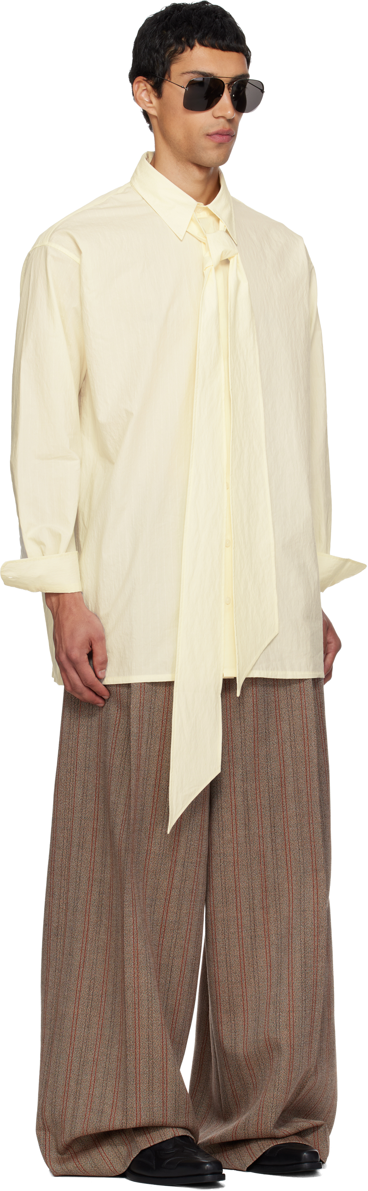 Willy Chavarria Off-white Cravat Shirt In Neutral