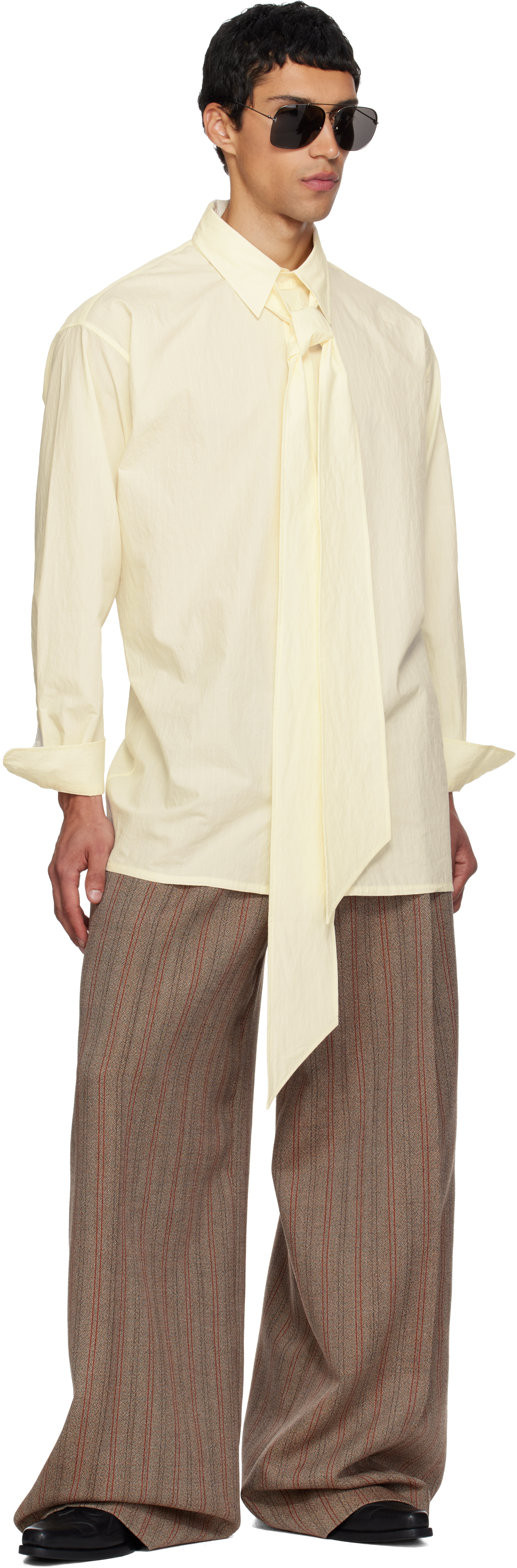 Willy Chavarria Off-white Cravat Shirt In Neutral