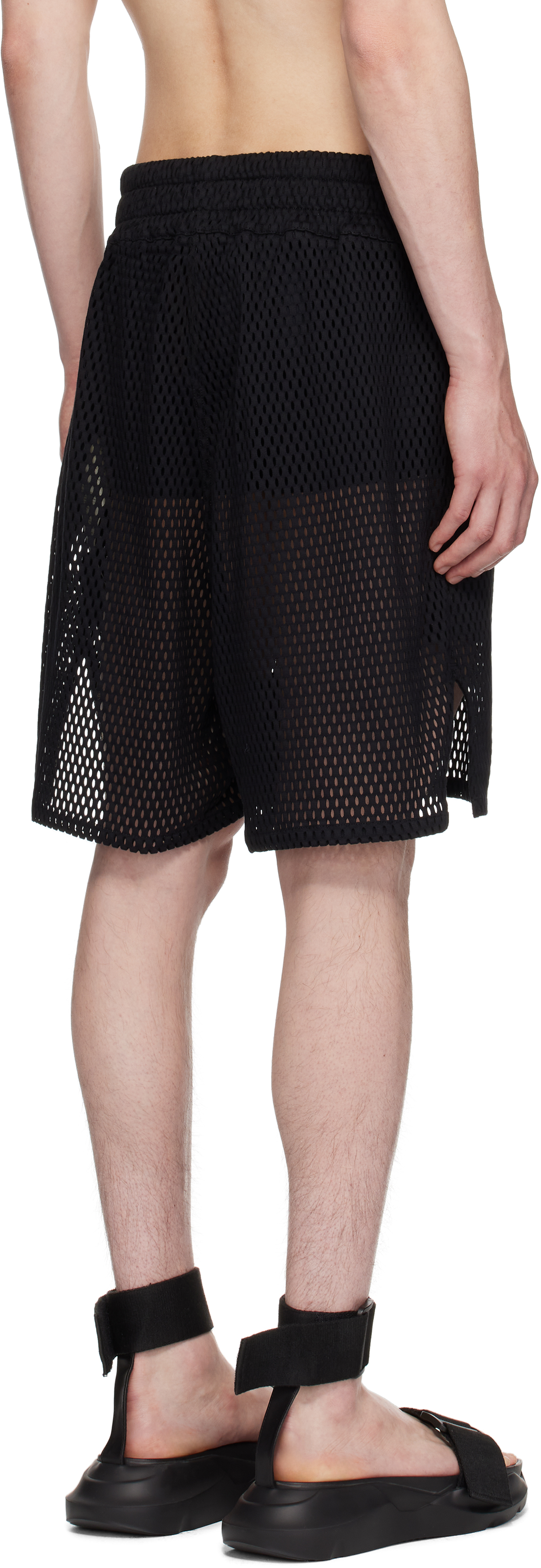 Rick Owens Black Champion Edition Mesh Shorts