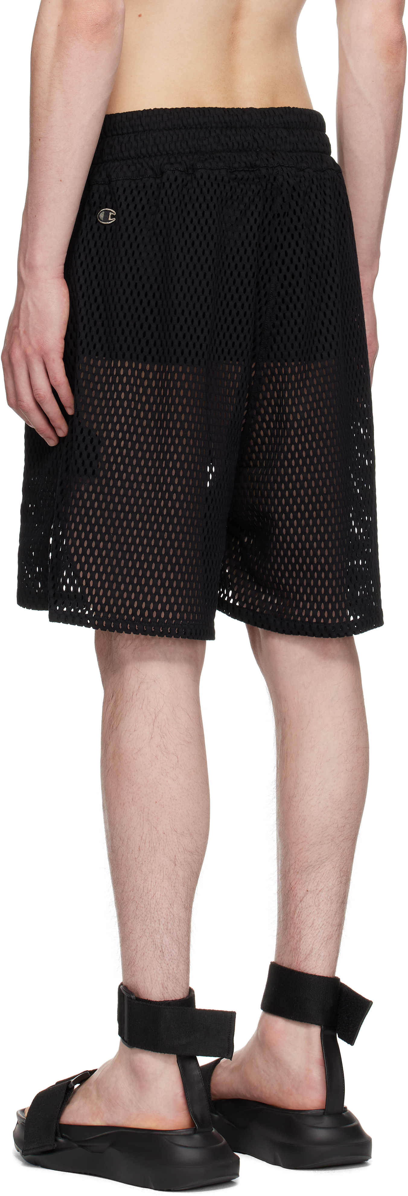 Rick Owens Black Champion Edition Mesh Shorts