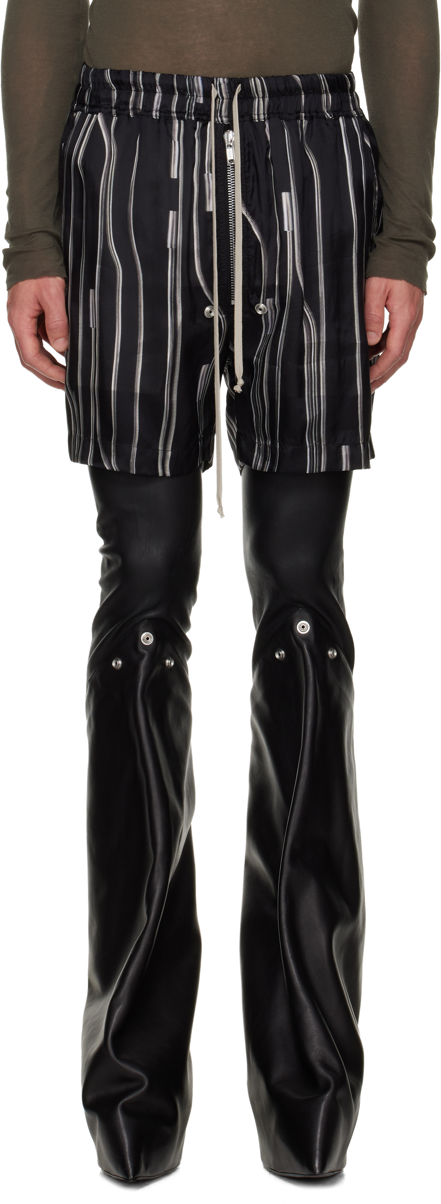 Rick Owens Black & Off-white Concordians Bela Boxers Shorts