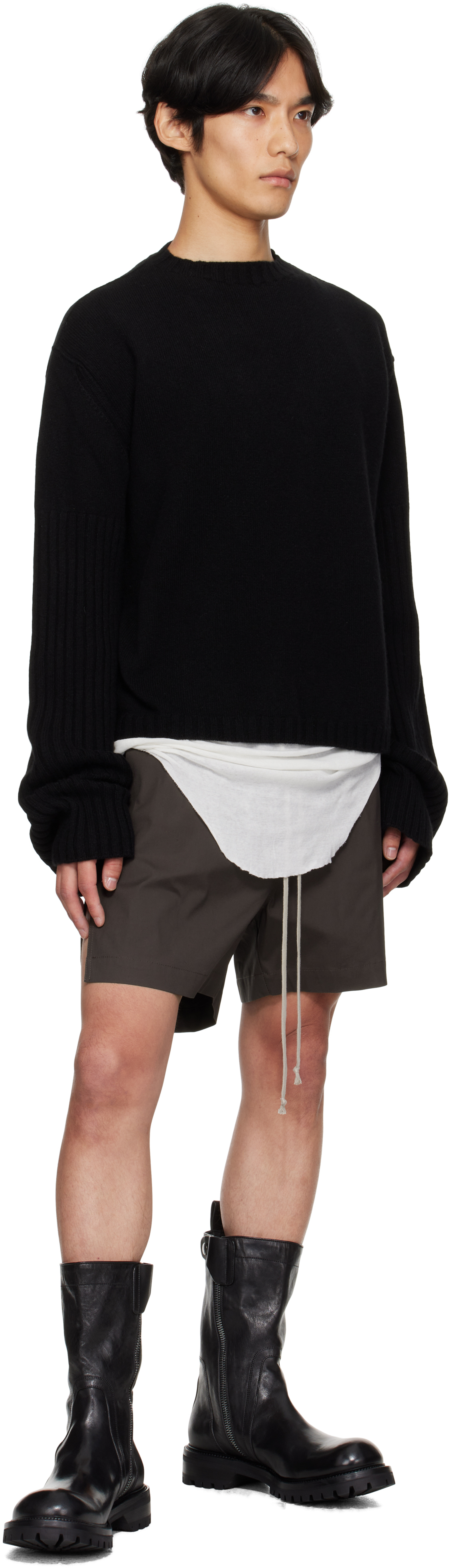 Rick Owens Gray Concordians Bela Boxer Shorts In Green