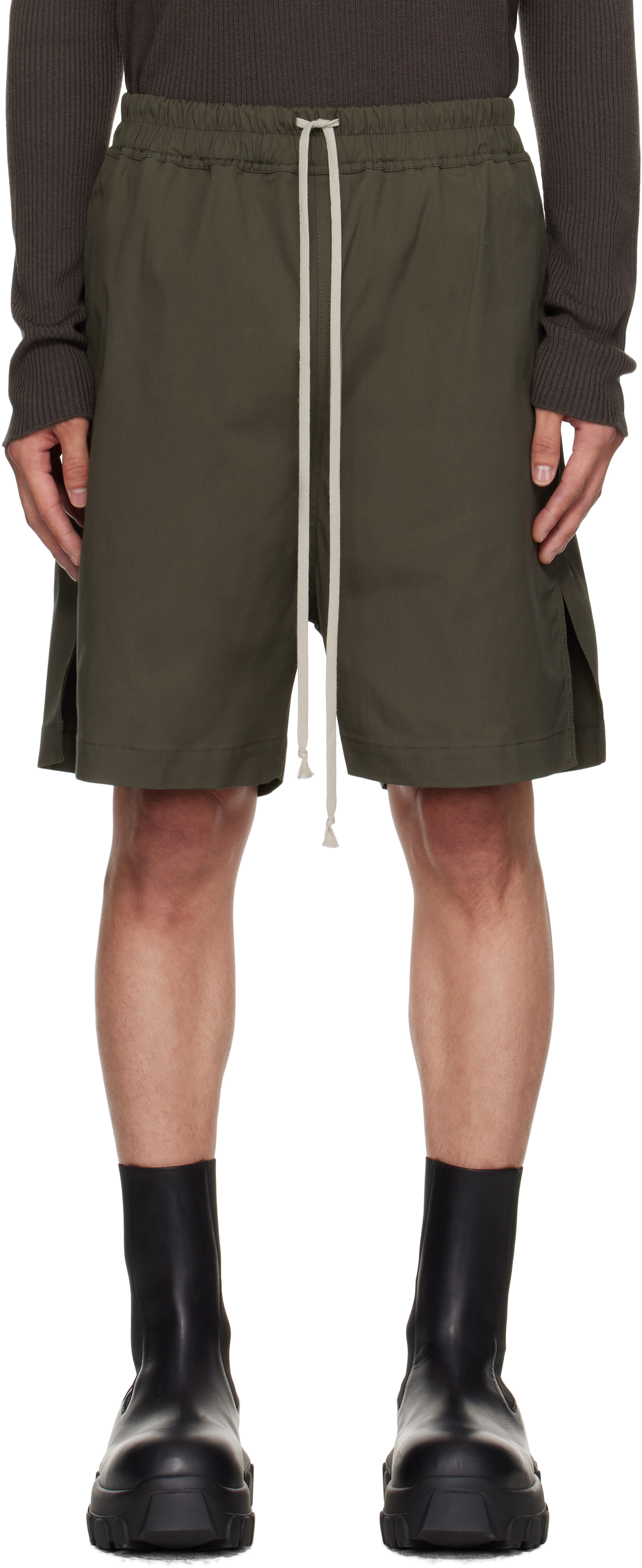 Rick Owens Khaki Concordians Boxer Shorts In Green