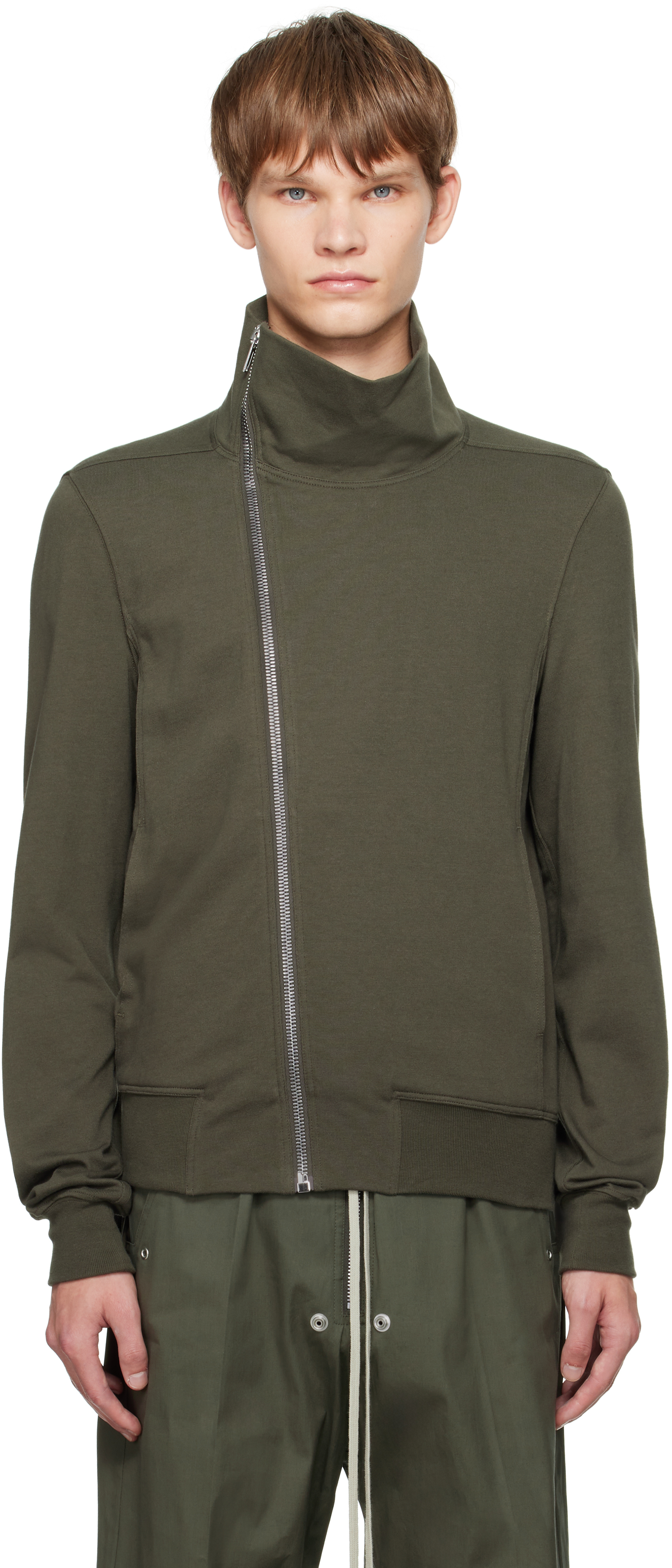 Rick Owens: Khaki Concordians Bauhaus Jogger Track Jacket