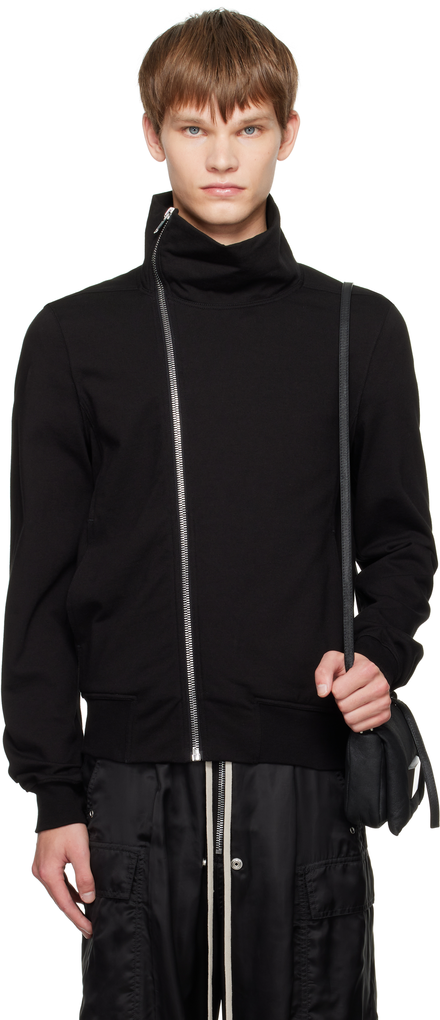 Rick Owens BAUHAUS JOGGER JACKET ジョガー M Rick Owens: Black Concordians Bauhaus Jogger Track Jacket